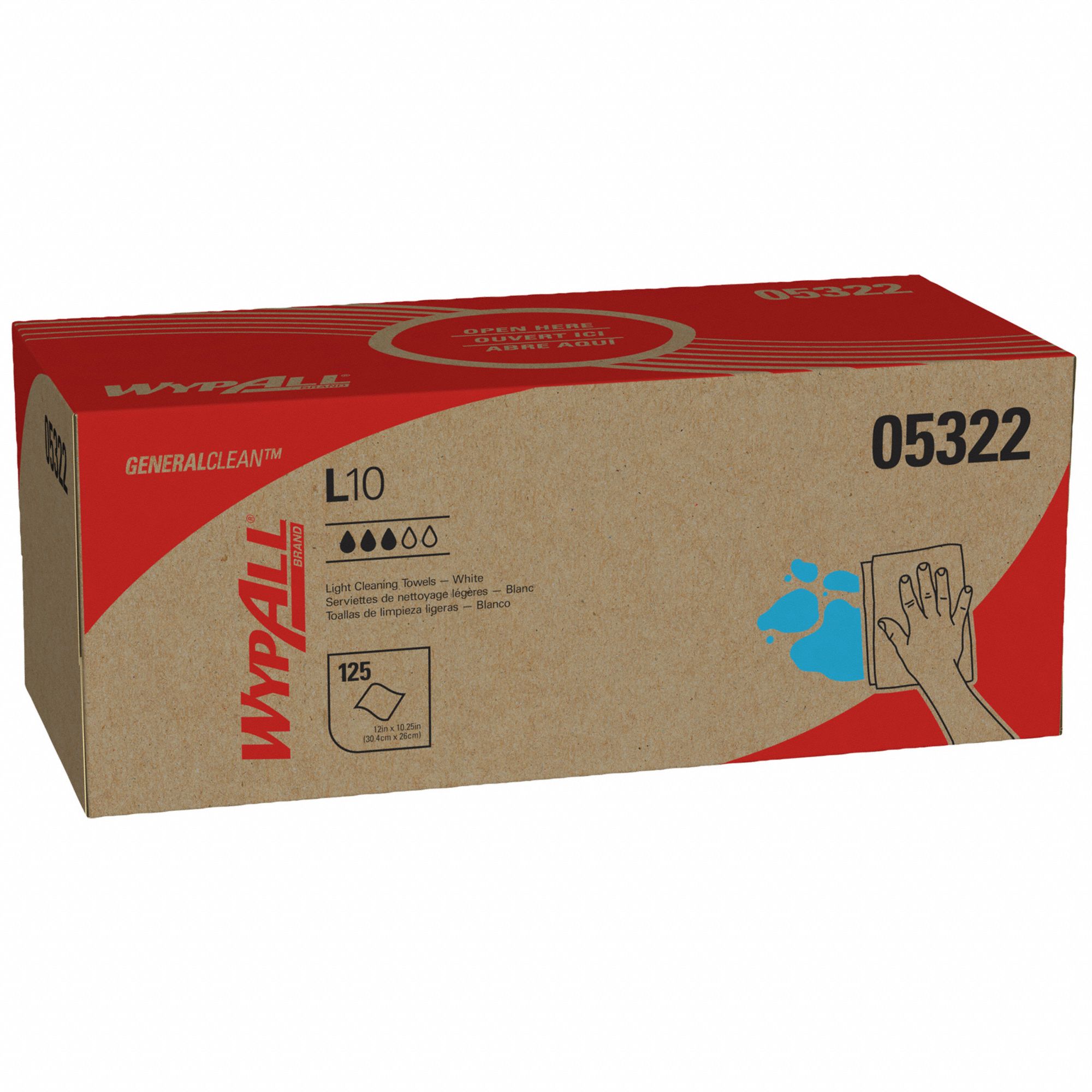 Dry Wipe 10-1/4 x 12 White PK18