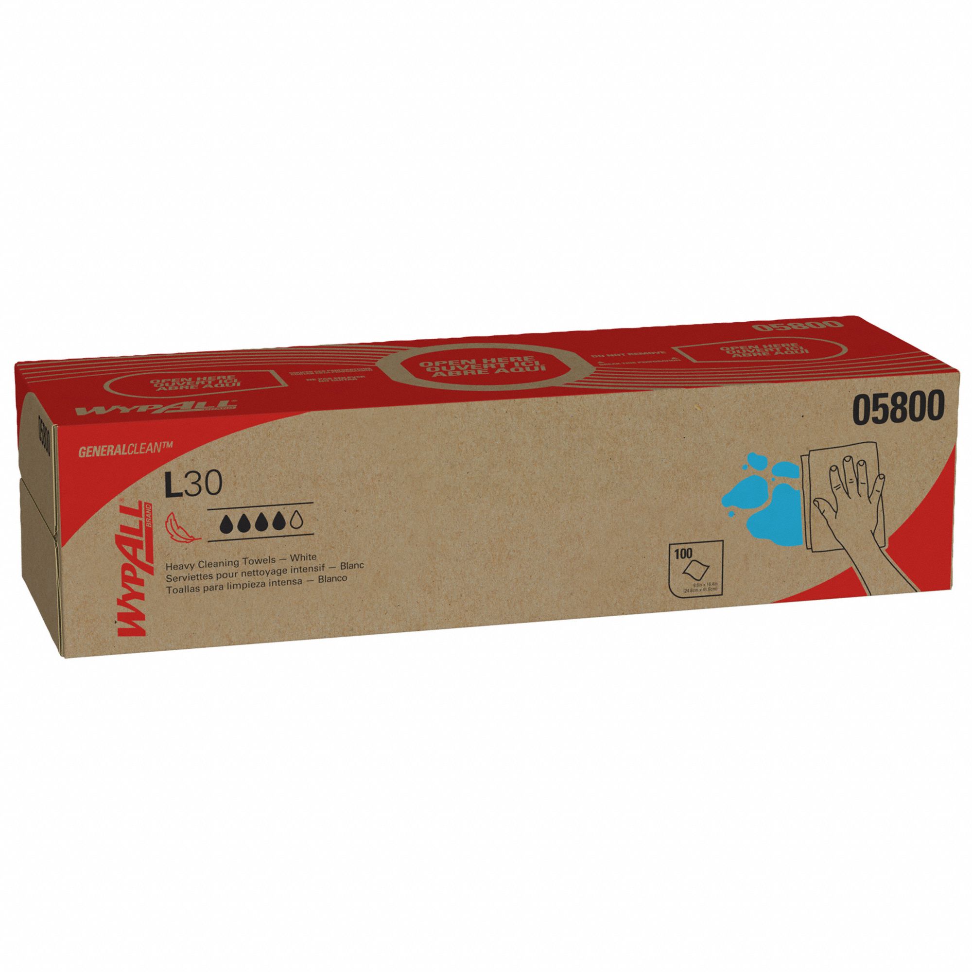WIPERS L30 POP-UP BOX WH 100/BX 8/CS