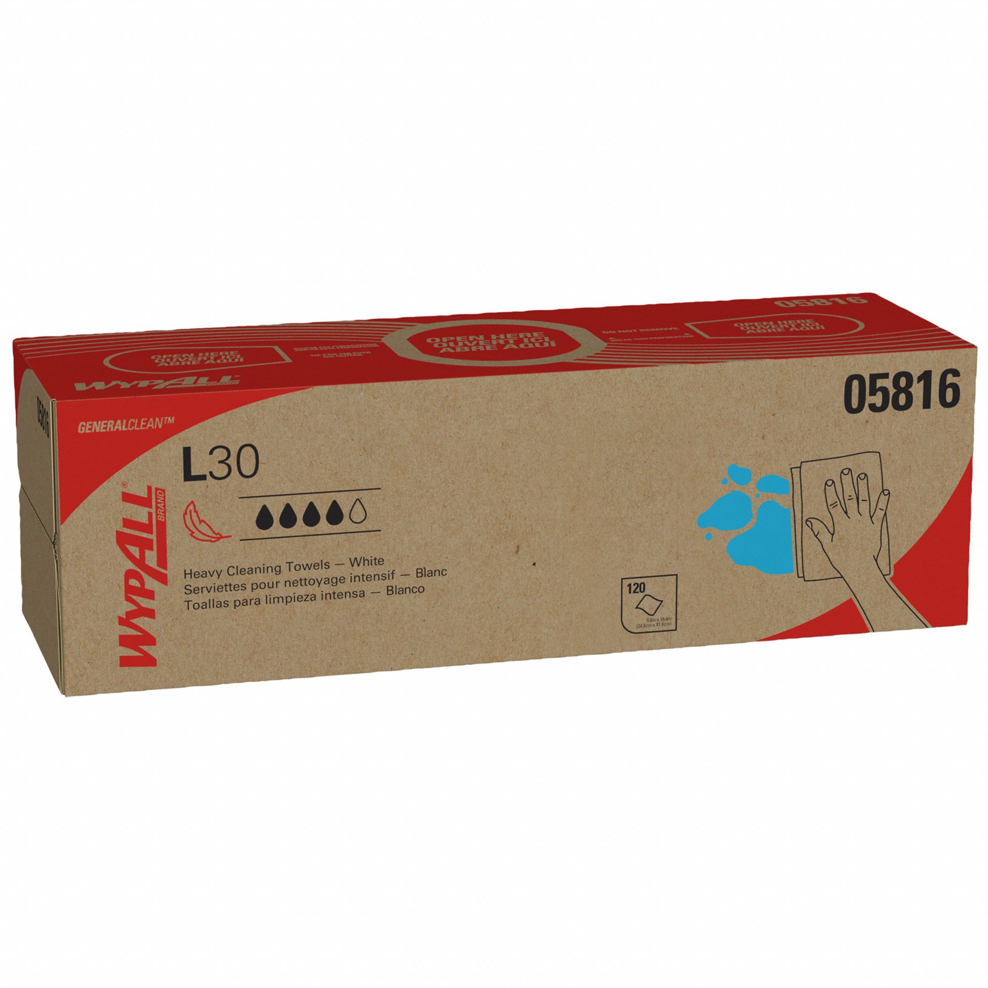 CHIFFONS L30 BT POPUP BLANC 120/BT 6/CS