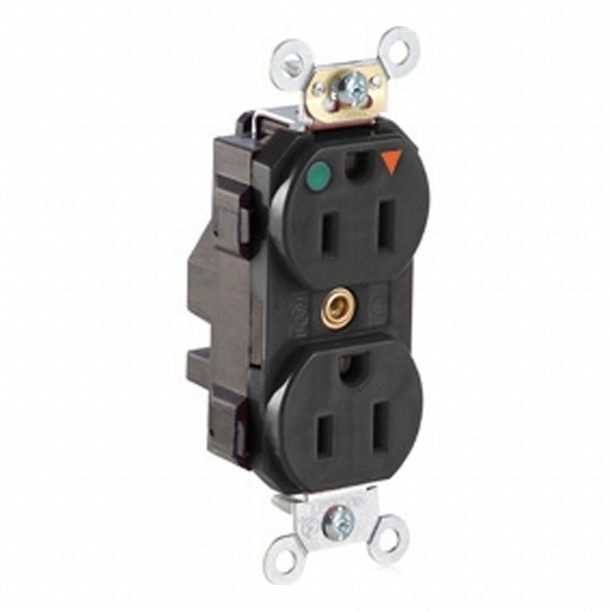 Lev-Lok IG Rec 15A 125V TR/HG Blk