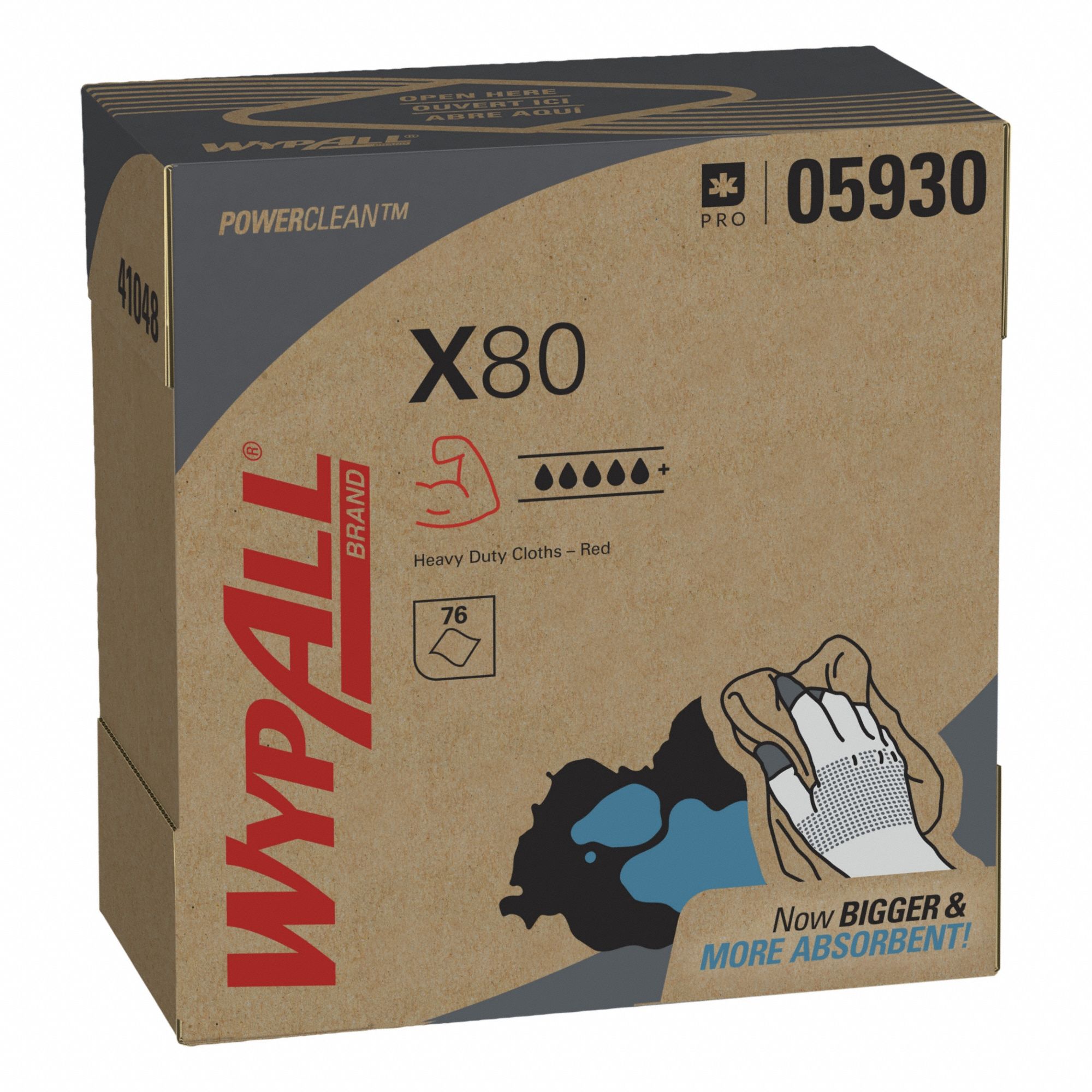 CHIFFONS X80 BOITE POPUP ROUGE 80/BT
