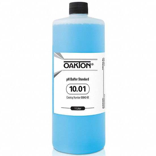 Buffer - pH 10.01 - Blue: ACS, 1, 000 mL, 144-55-8/497-19-8/62625-21-2/7732-18-5, pH 10.01, Liquid, 1