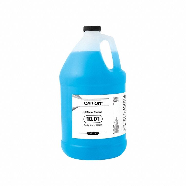 Buffer - pH 10.01 - Blue: ACS, 1 gal, 144-55-8/497-19-8/62625-21-2/7732-18-5, pH 10.01, Solution, 1