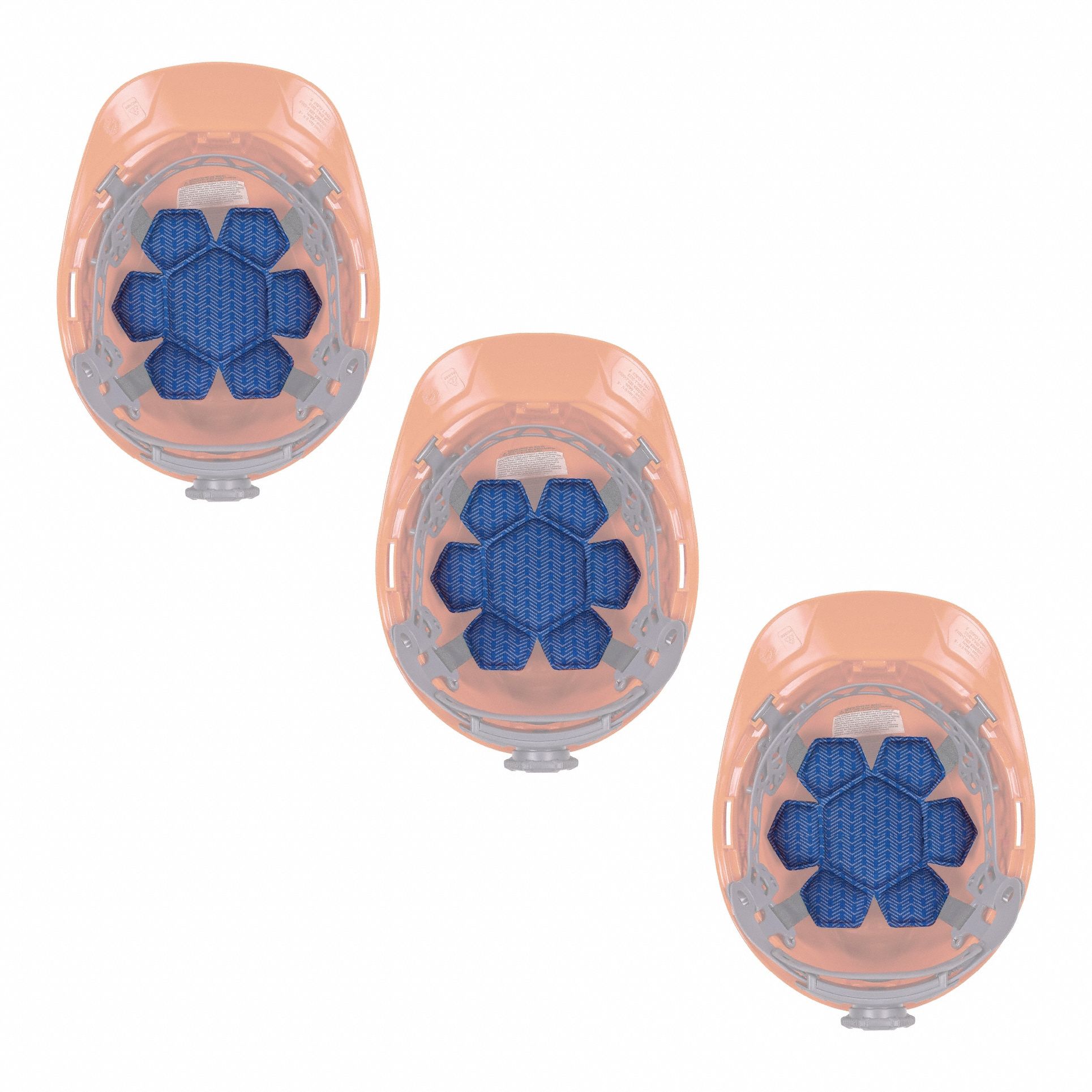 Pad: Foam/Microfiber, Blue, Hard Hats