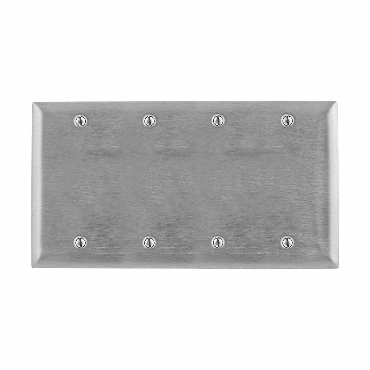 Ss43 4 Gang Wall Plate,  Ss
