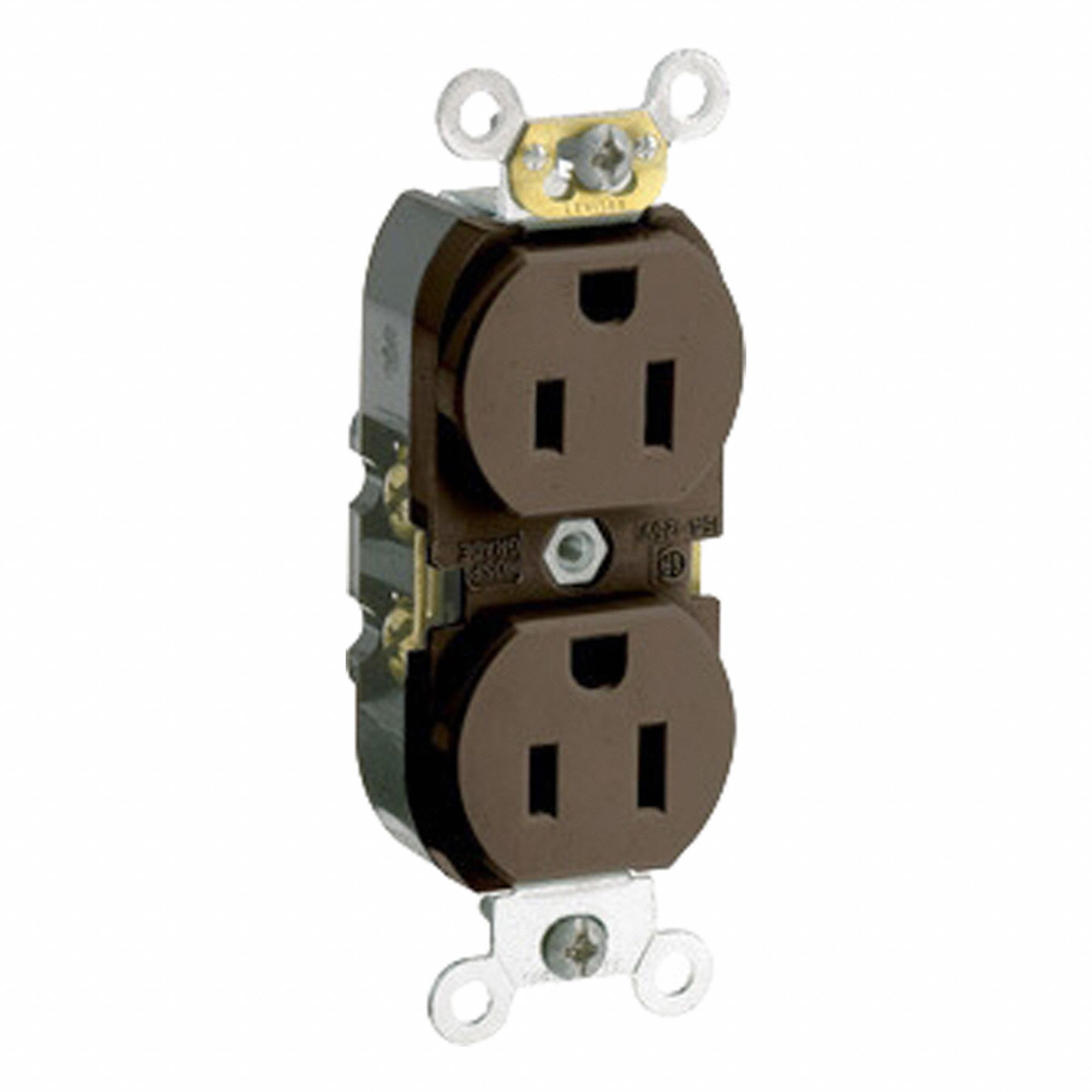 Duplex Receptacle Outlet 15A Brown 125V