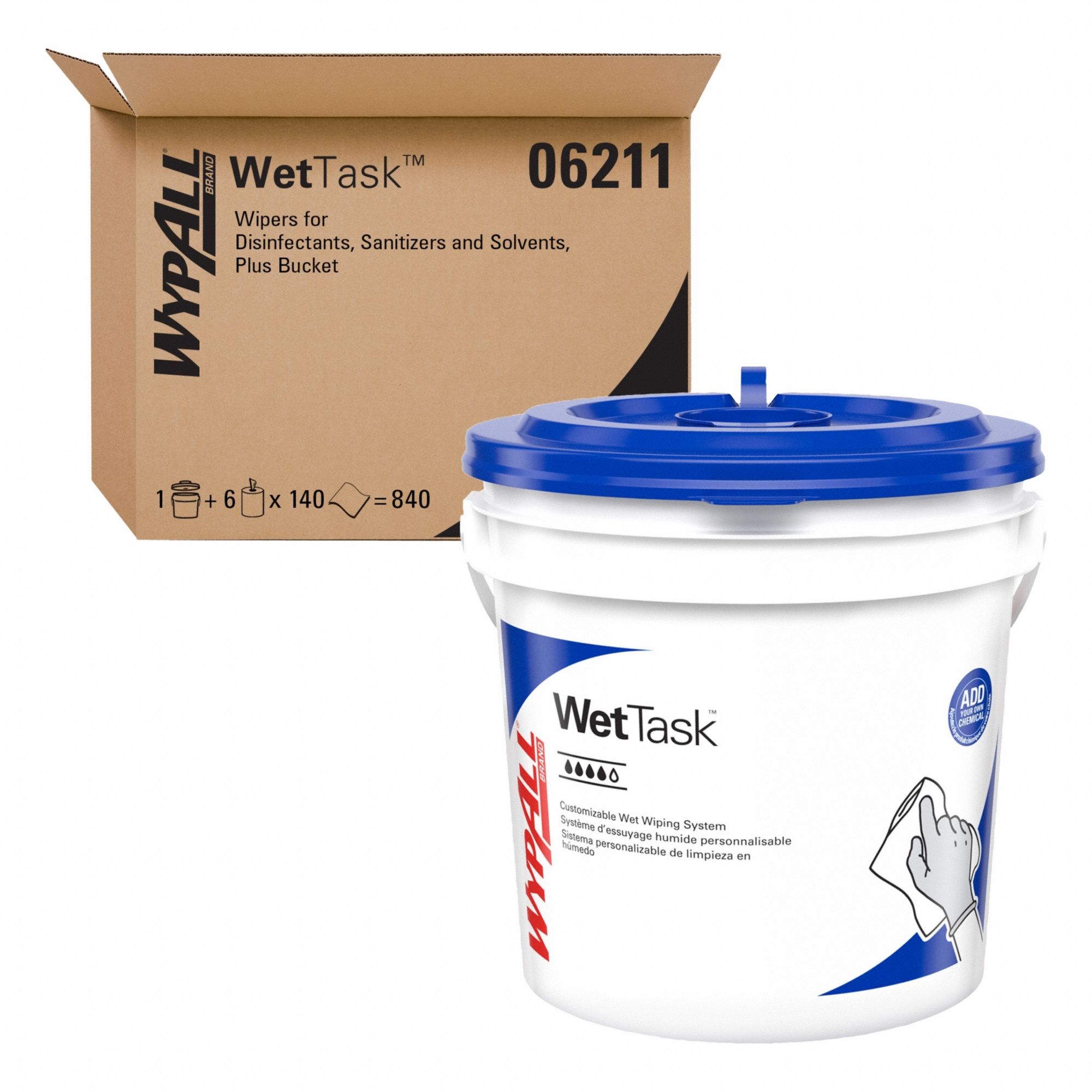 Disinfecting Wipes, 140 ct, Bucket, PK6