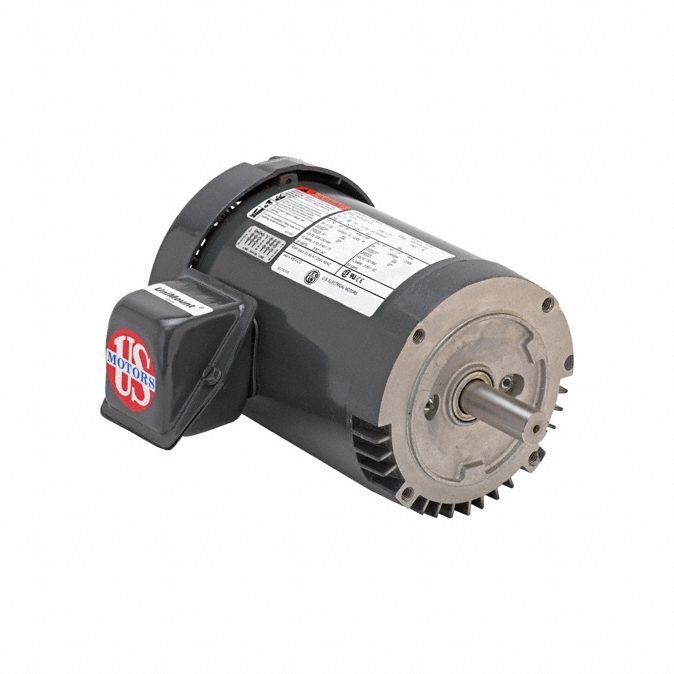 General Purpose Motor: Totally Enclosed Fan Cooled, C-Face Mount, 1 1/2 HP, 143TC Frame