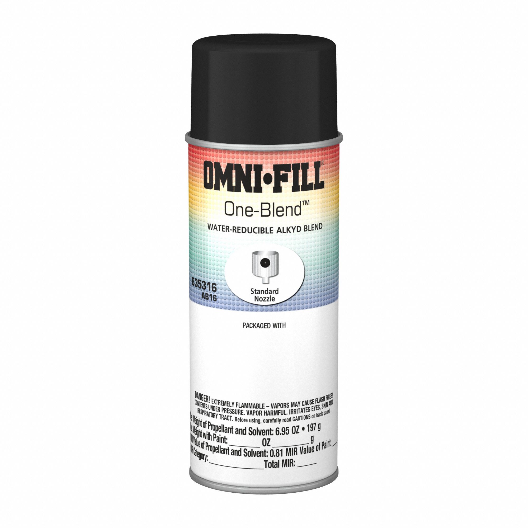 Aerosol Paint Can Blends: Aerosol Can, Solvent, 16 oz Container Size, B11011/B11111/B15015
