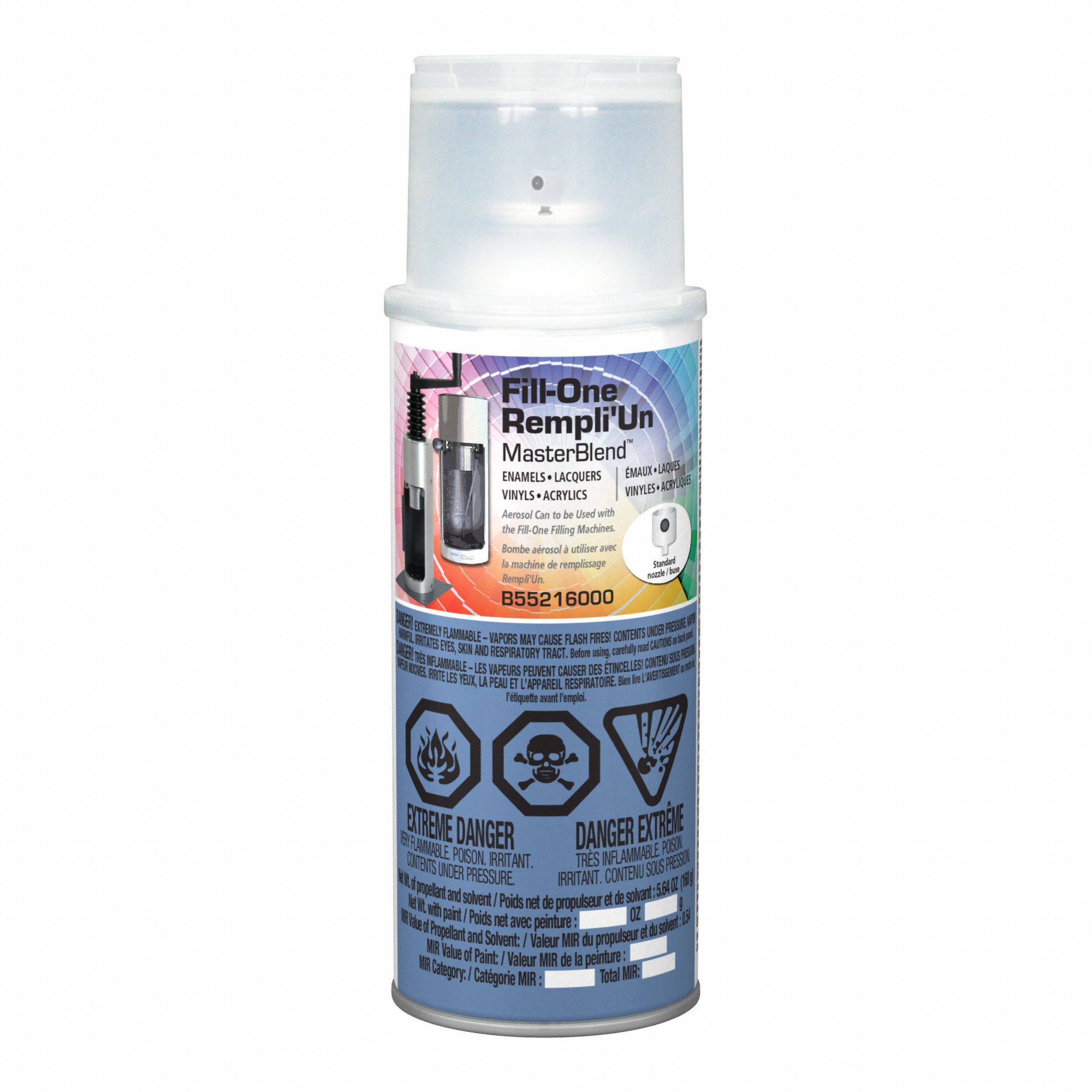 Aerosol Paint Can Blends: Aerosol Can, Solvent, 16 oz Container Size, B10001000/B10005000