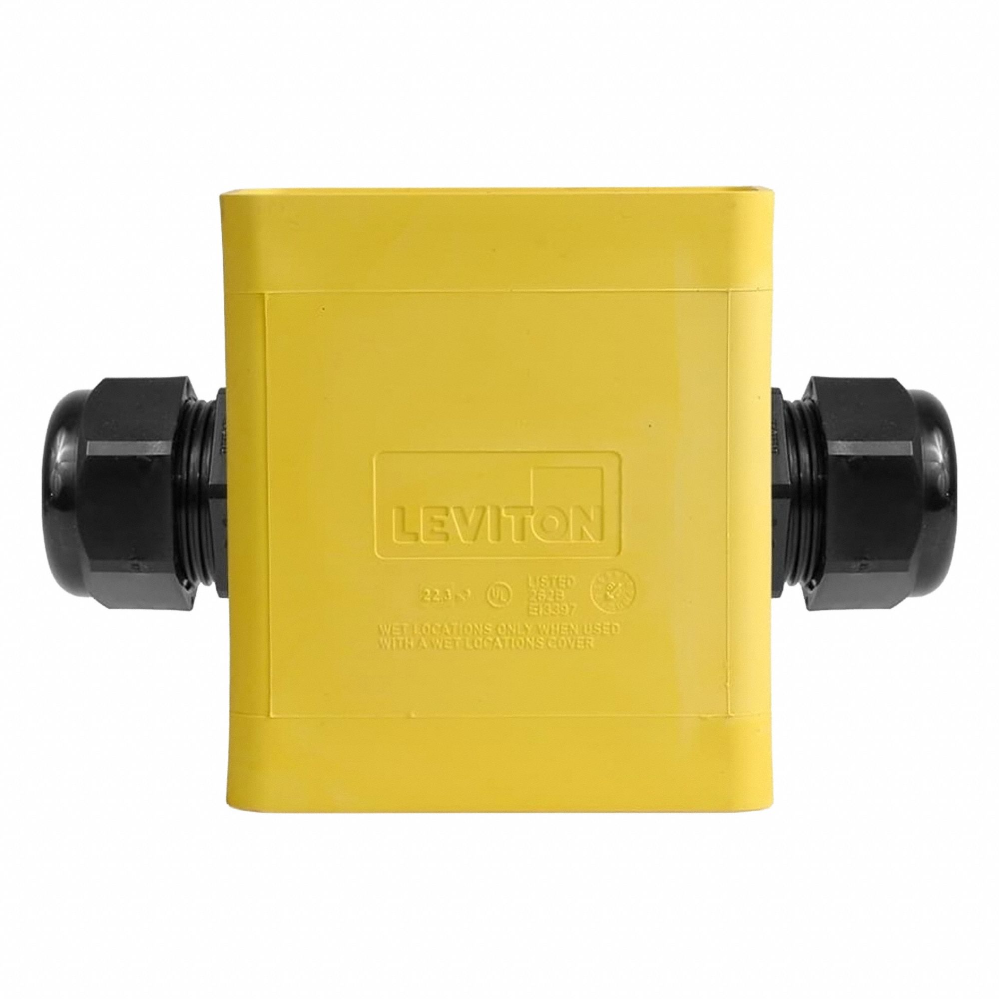 Portable Outlet Box: Portable Outlet Box, 1 Gangs, 3R, Yellow, 4 3/8 in Overall Ht