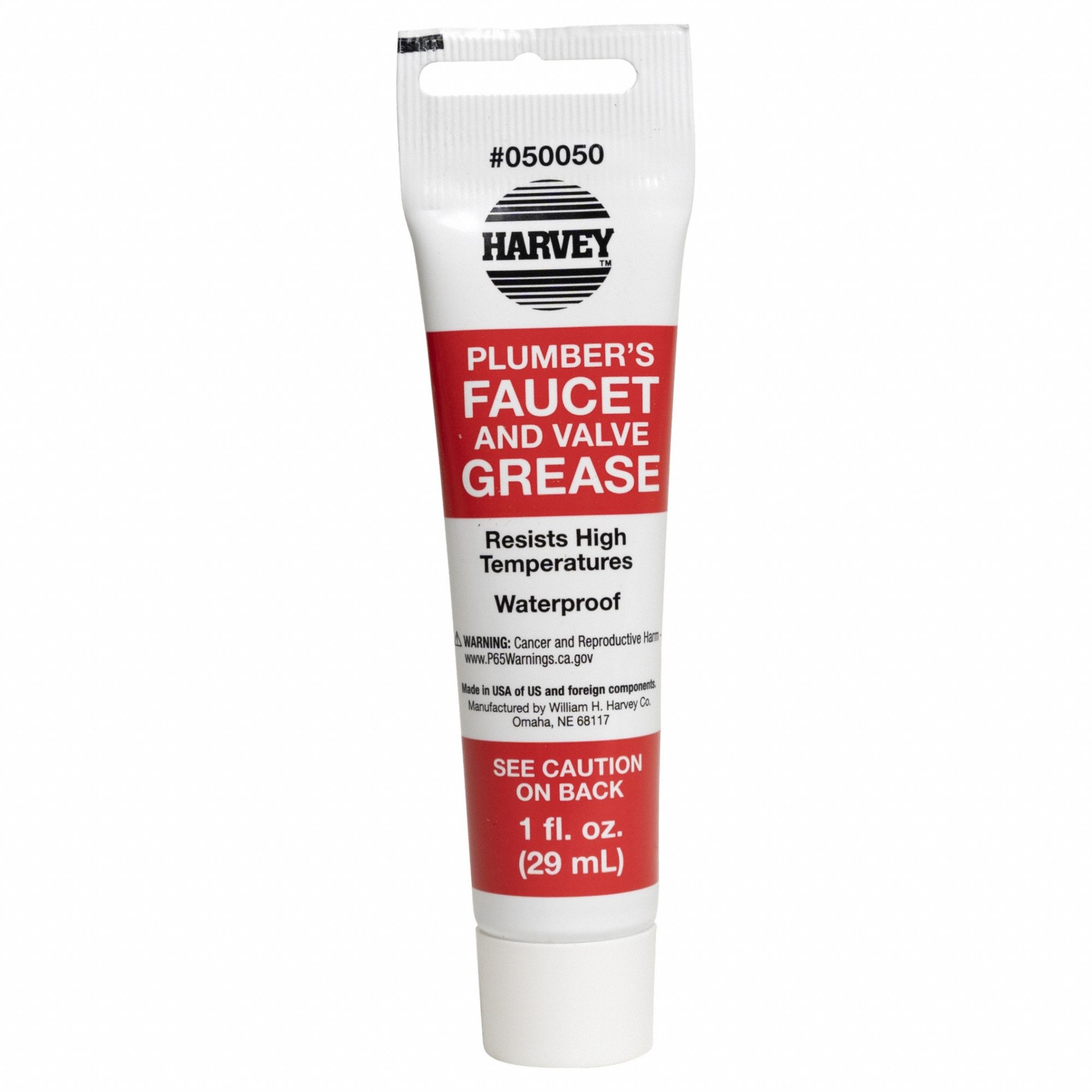 Plumbing Grease: Plumber's Faucet and Valve Grease, 1 oz, Tube, Lithium Thickener