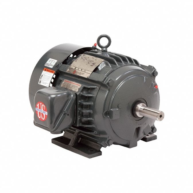 U.S. MOTORS General Purpose Motor: Rigid Base Mount, Totally Enclosed Fan Cooled, 60 hp, 230/460V AC (MPN HD60P3E). Key specifications — Brand: U.S. MOTORS; Nameplate Voltage @ 60 Hz: 230/460V AC; Full Load Current @ 60 Hz: 139.0/70.0 A; Nameplate RPM @ 60 Hz: 1,190 RPM; Motor Enclosure: TEFC.