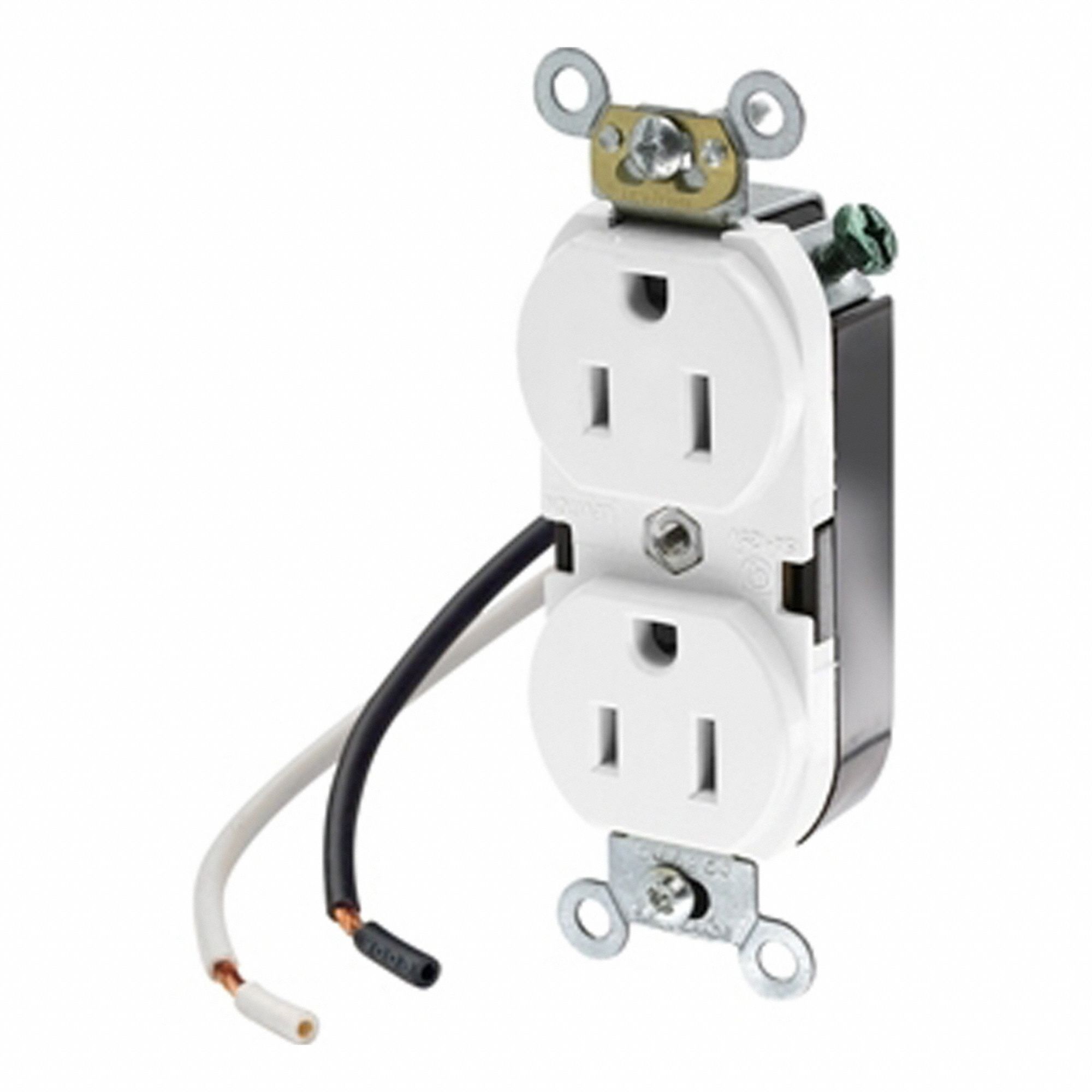 Leaded Dup 15A 125V Self-Gr Wht