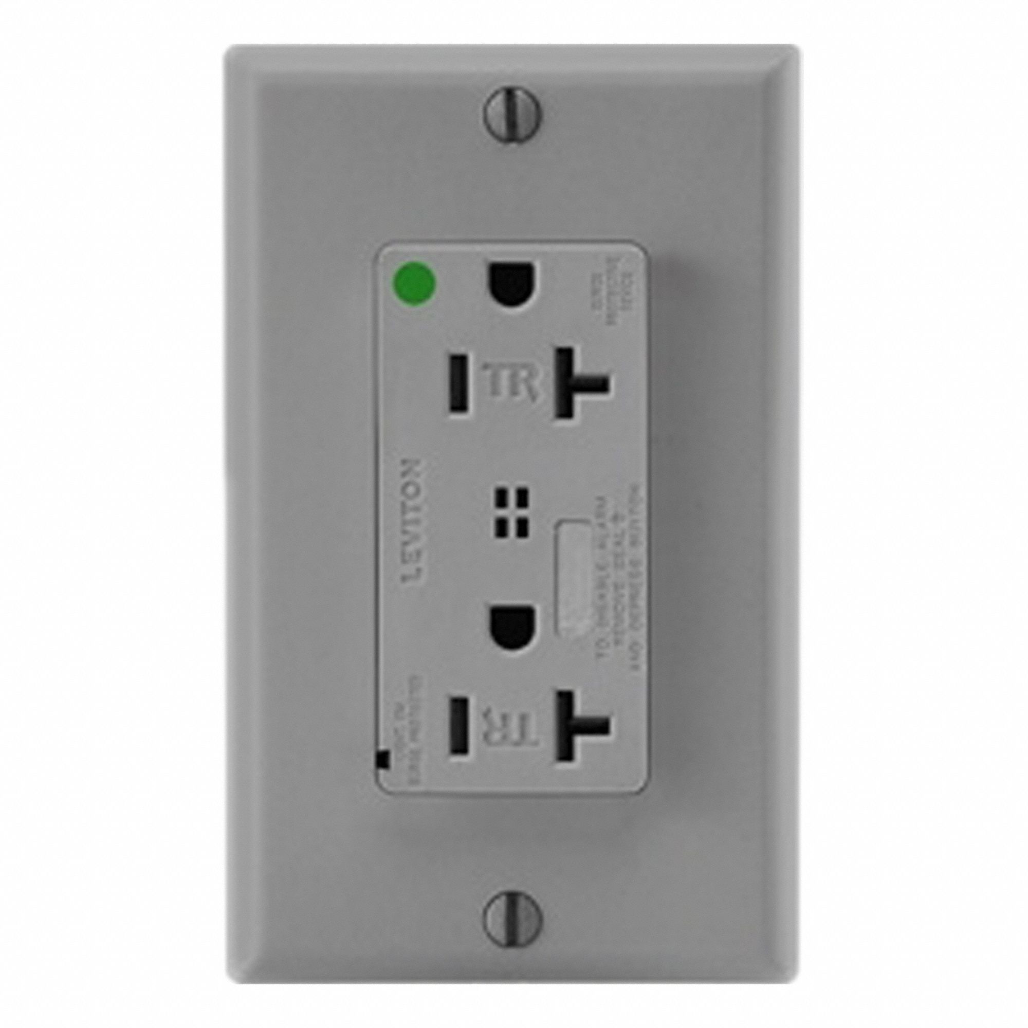 Decora Plus Surge Outlet HG/TR 20A Gray