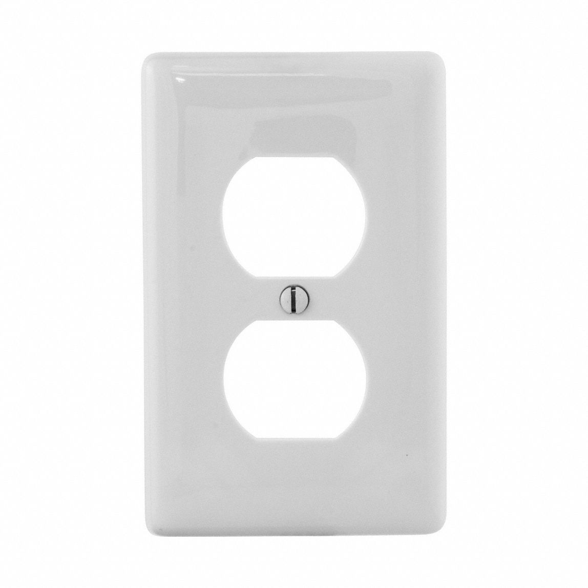 Wall Plate Duplex Outlet White Nylon