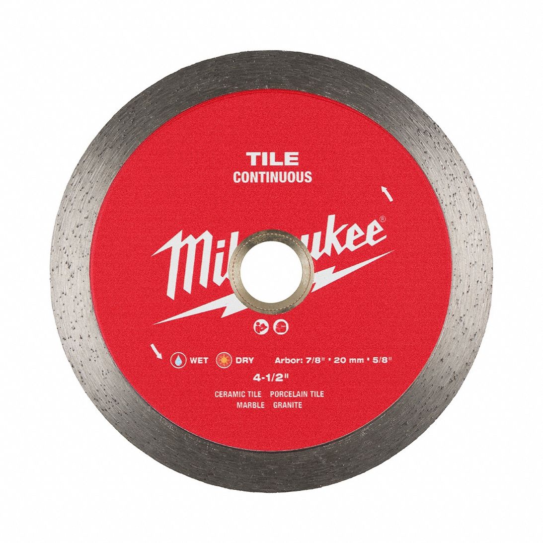 DIAMOND SAW BLADE,CONTINUOUS,4 1/2 IN