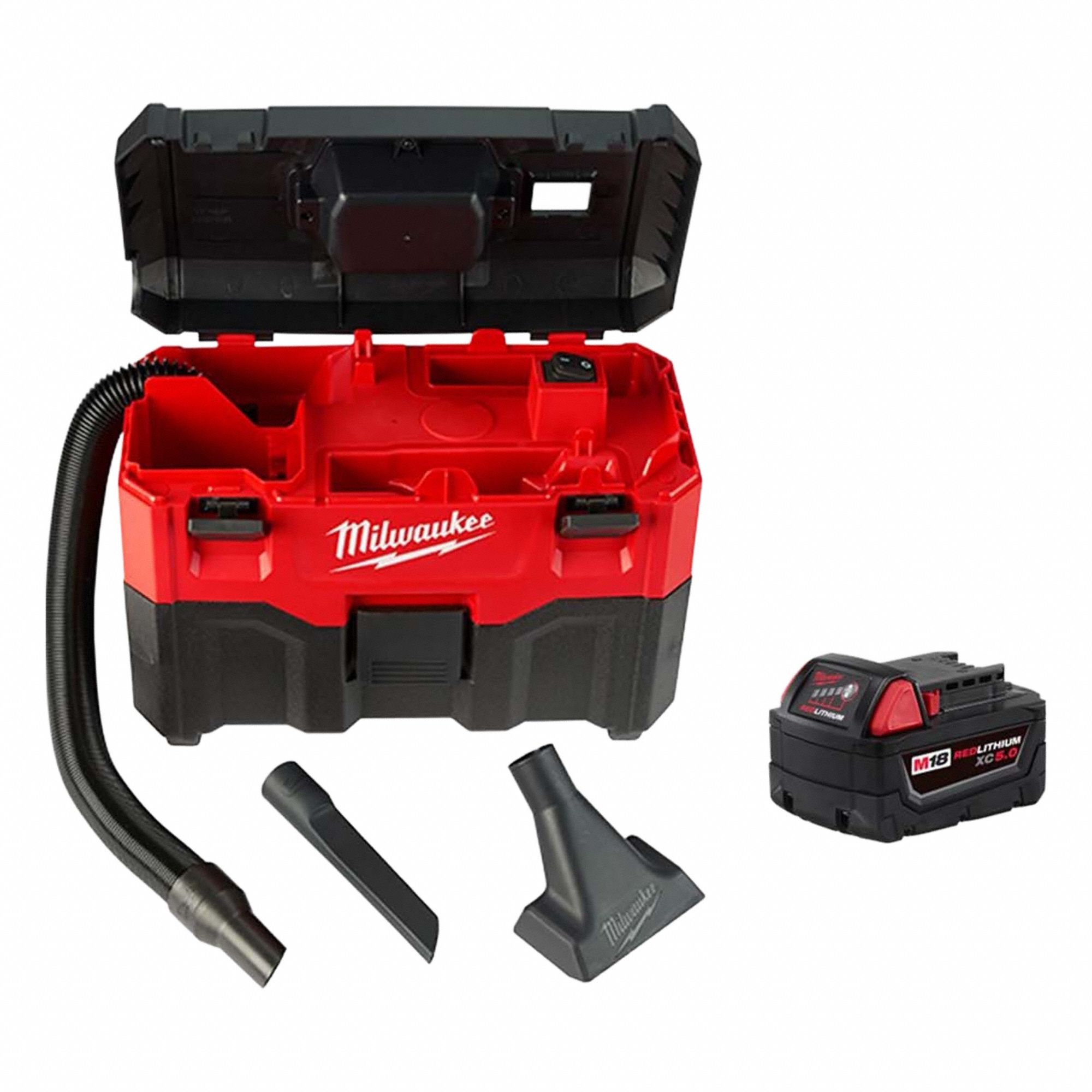 M18 2GAL Wet Dry Vac and XC5 Battery