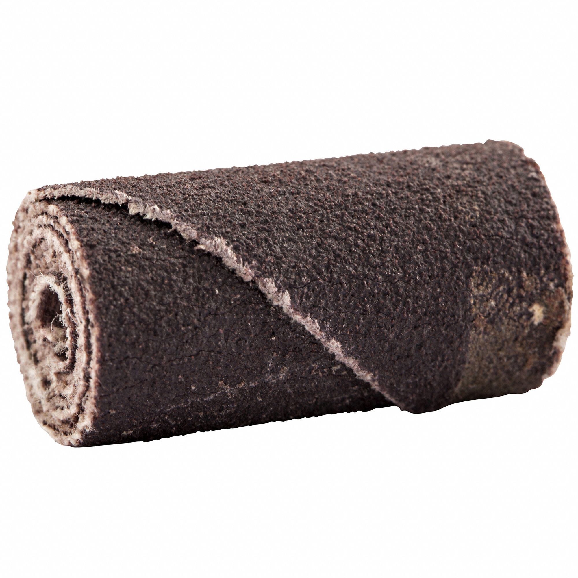 Cartridge Roll: Straight, 1/2 in Dia x 1 in L, 1/8 in Pilot, Aluminum Oxide, 120 Grit, R228