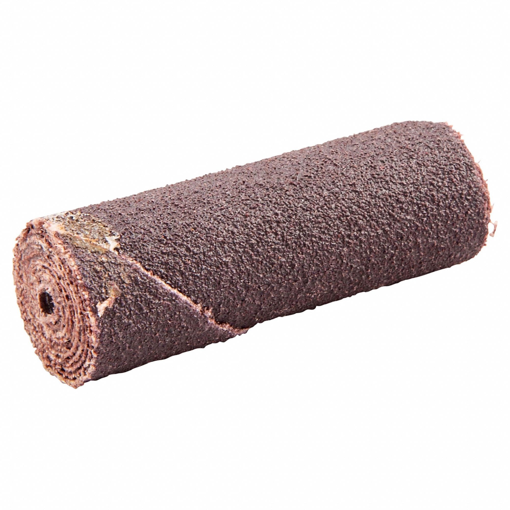 Cartridge Roll: Straight, 5/8 in Dia x 2 in L, 1/8 in Pilot, Aluminum Oxide, 80 Grit, R228