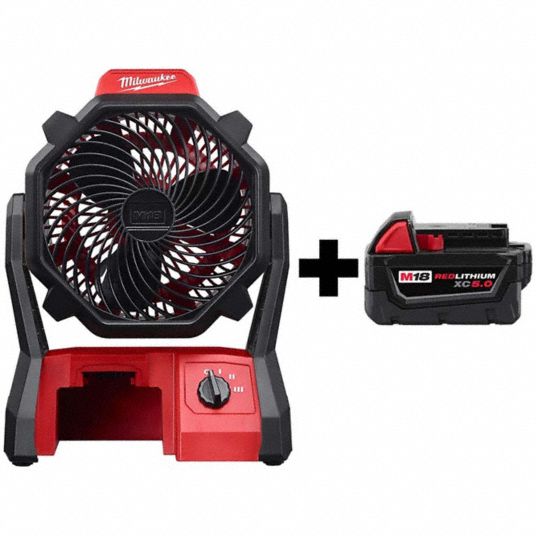 MILWAUKEE M18 Battery Included Jobsite Fan and Battery 388RK9