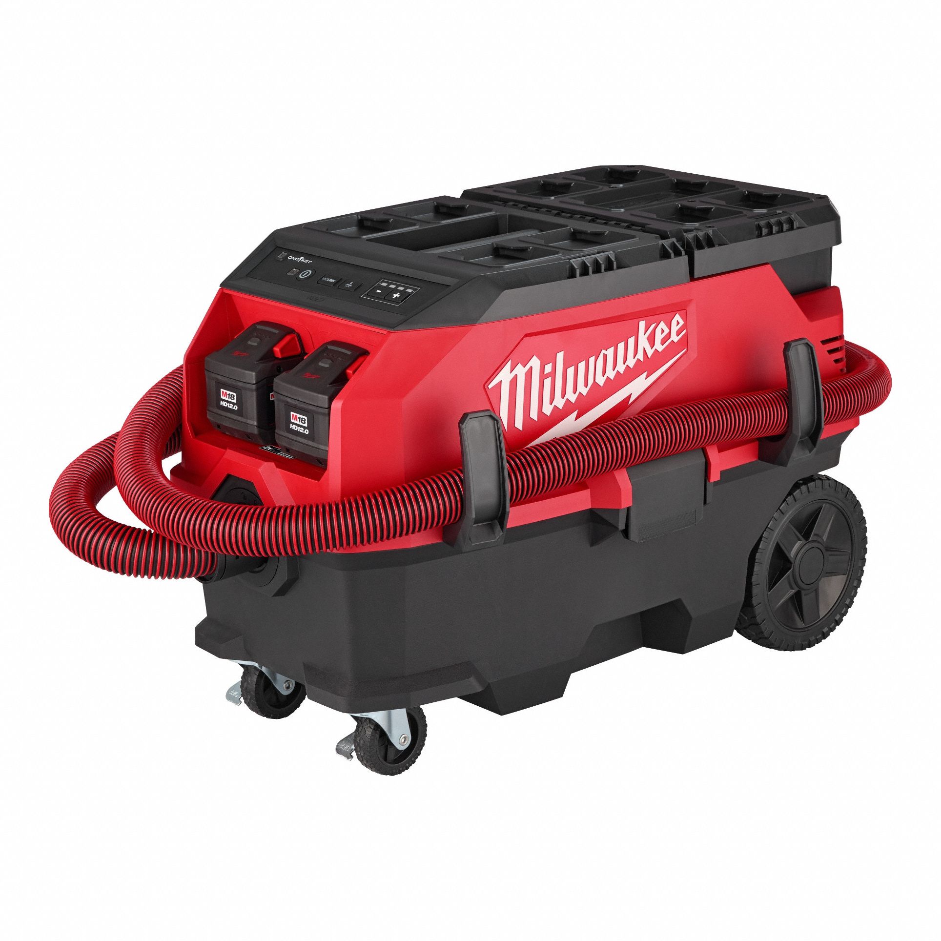 Dust Extractor: HEPA, Dry/Wet, 9 gal Tank, (1) Bare Tool/(1) Charger/(2) Batteries