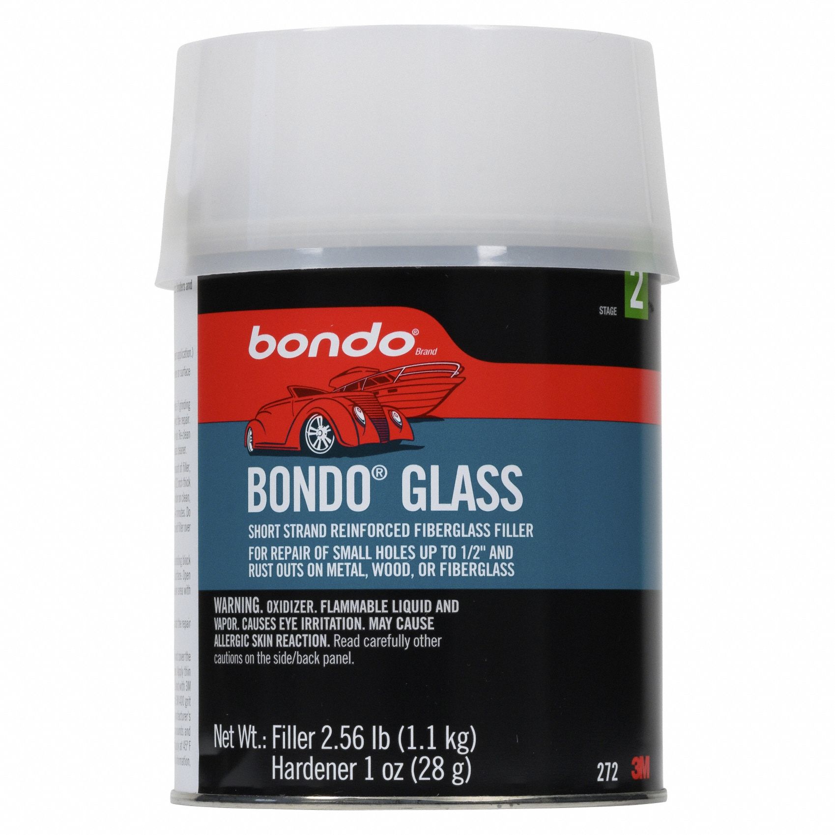 BONDO, Polyester, Pink, Fiberglass Reinforced Filler 3RAT1SSQTES Grainger