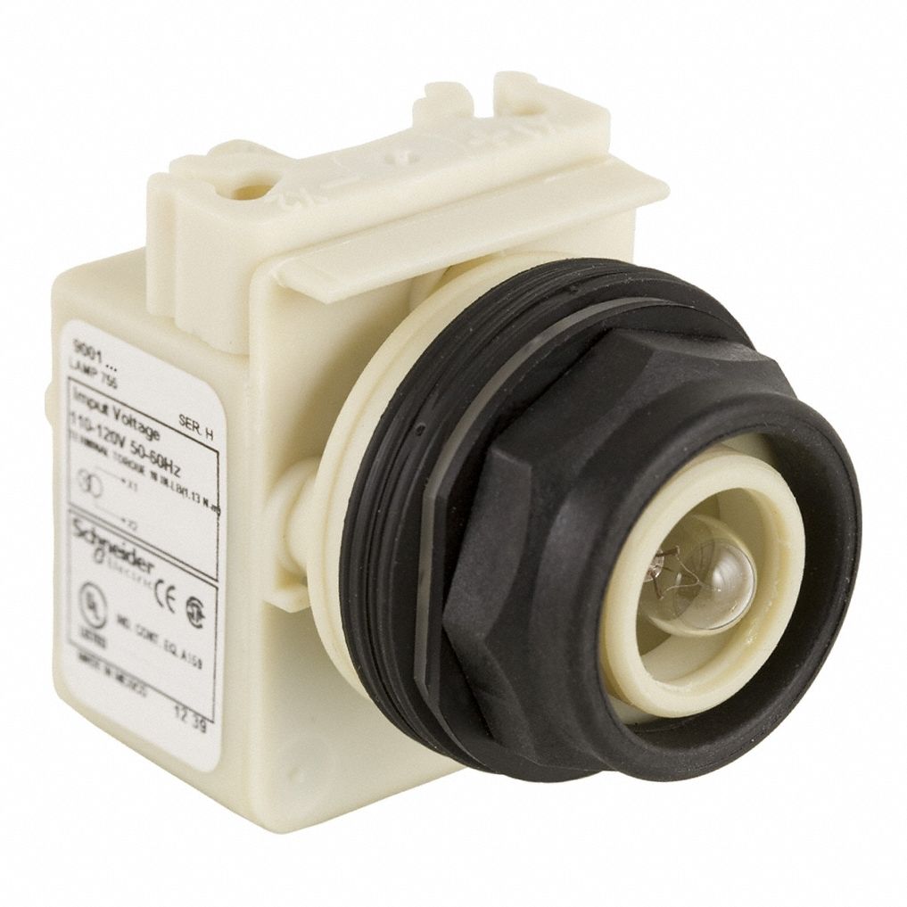 Pilot Light: 30 mm Panel Mounting Size, No Lens Included, Incandescent