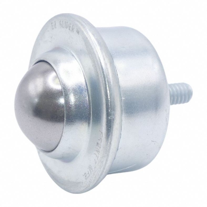 Ball Transfer: 1 in Ball Dia - Ball Transfer, 150 lb Ball Load Capacity, 1 3/8 in Projection