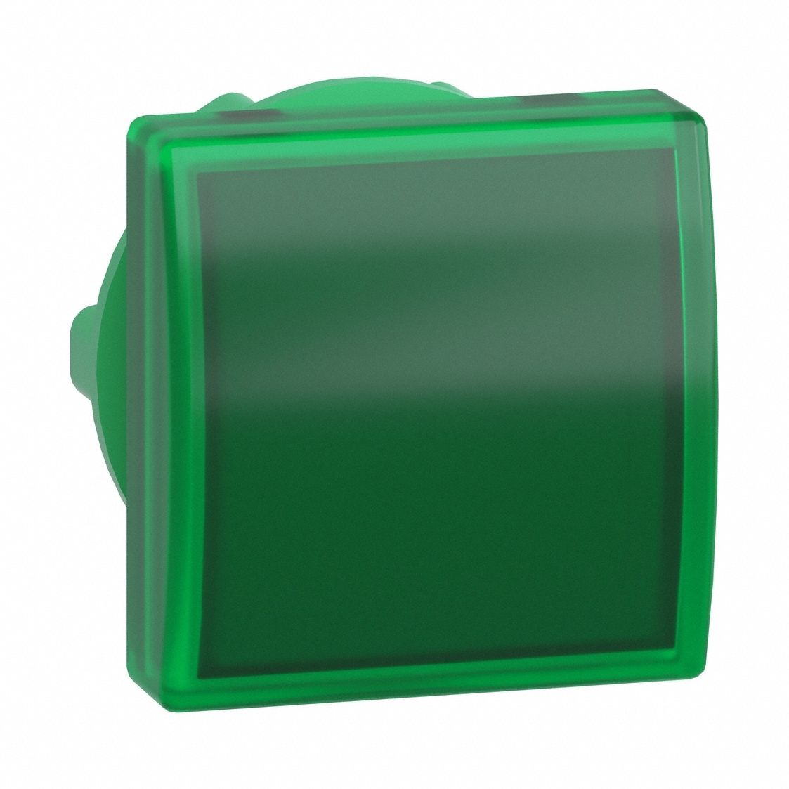 Pilot Light Head: 22 mm Panel Mounting Hole Dia, Green, Smooth, LED, XB5 Series