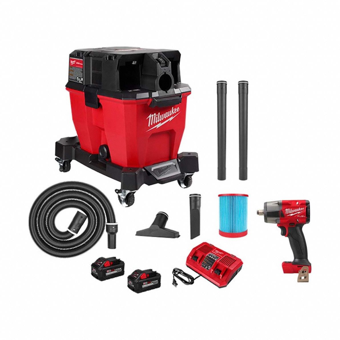 Tool Combination Kit: 2 Tools, Impact Wrench/Vacuum, 18 V DC Volt, Battery Included, M18™