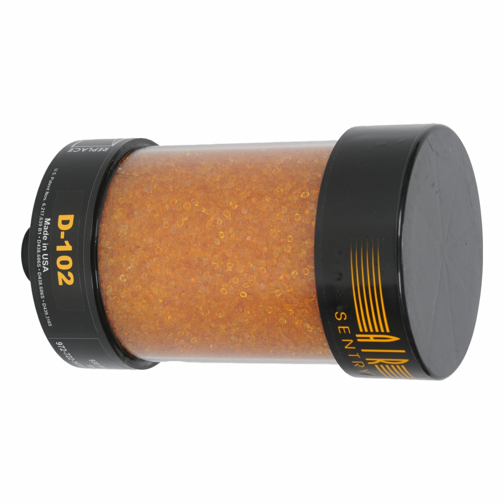 Hydraulic Tank Desiccant Breather: D Series, Silica Gel, 2 Micron Rating, 8 in Overall Lg