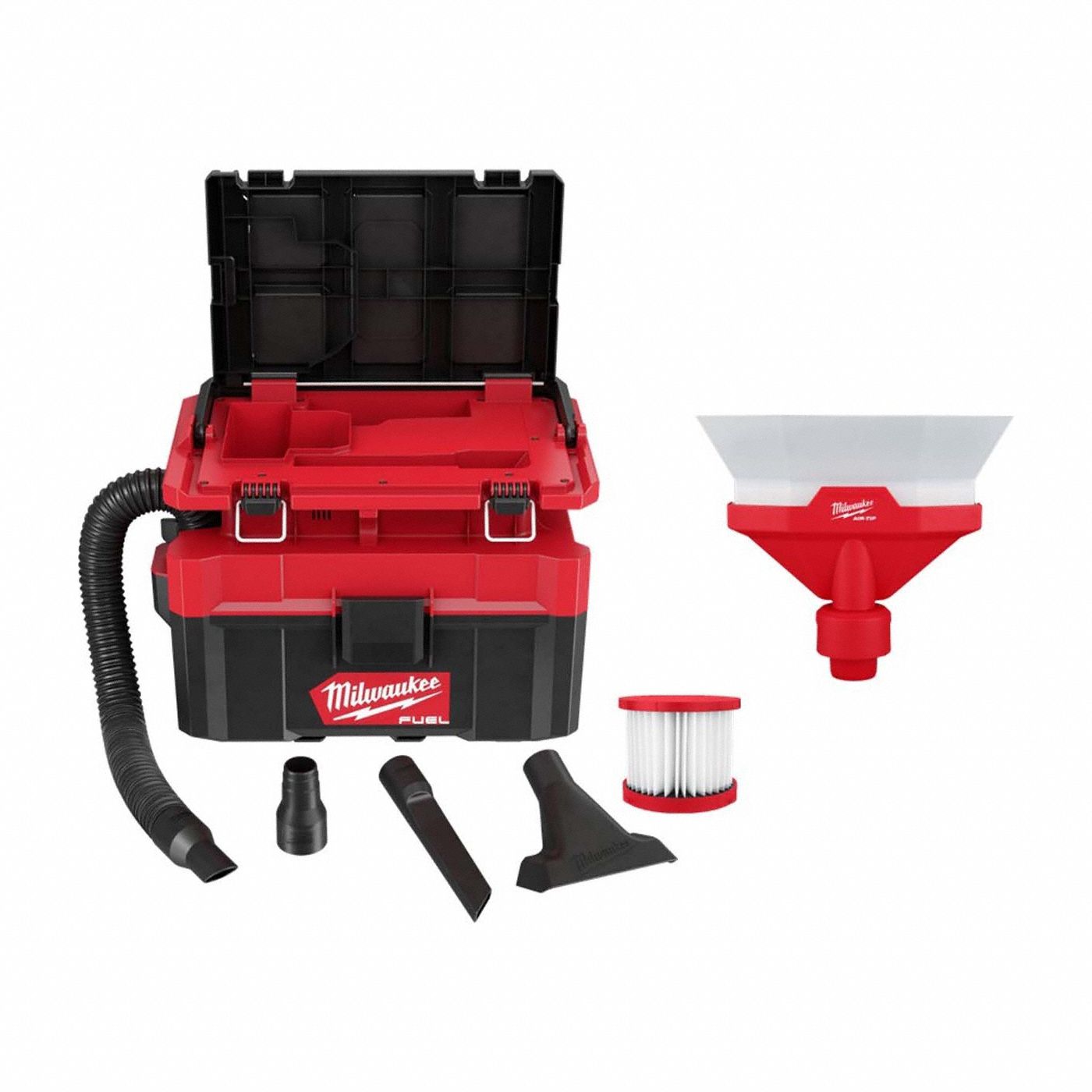 Shop Vacuum Kit: 2 1/2 gal Tank Size, Plastic, 1 in Vacuum Hose Dia, 6 ft Hose Lg, Wet/Dry