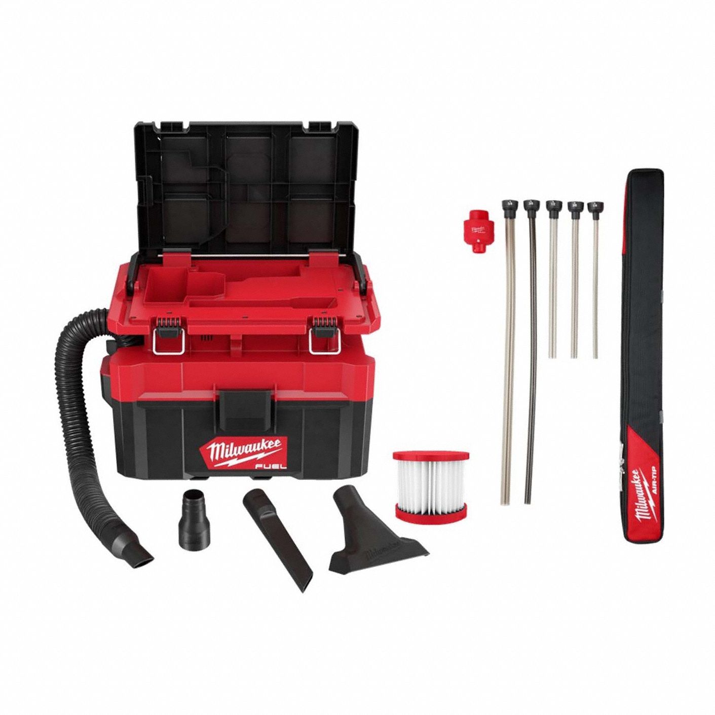 Shop Vacuum Kit: 3 gal Tank Size, Plastic, 1 in Vacuum Hose Dia, 6 ft Hose Lg, Wet/Dry