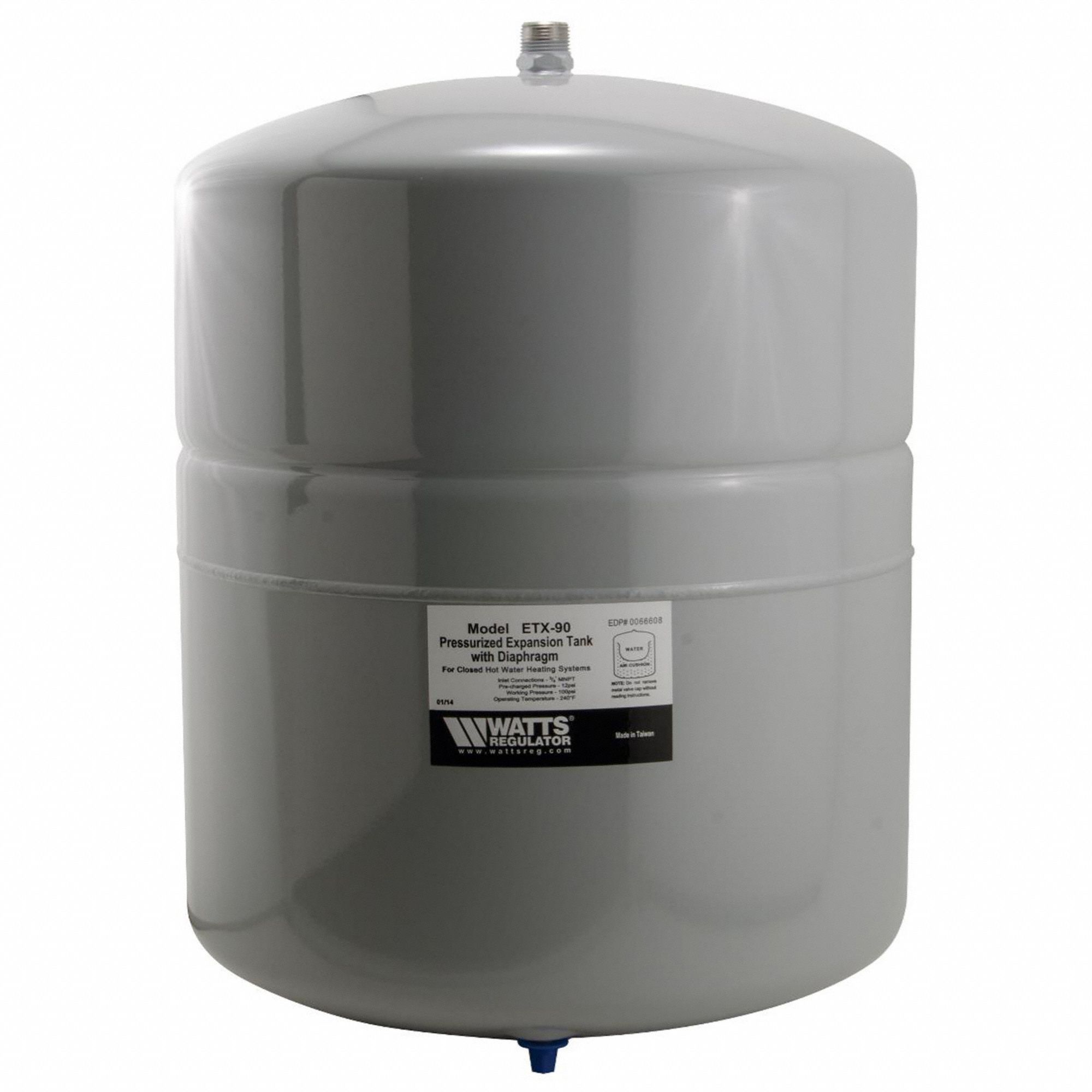 WATTS, 15 gal Tank Capacity, 3/4 in Connection, Expansion Tank 793UY9