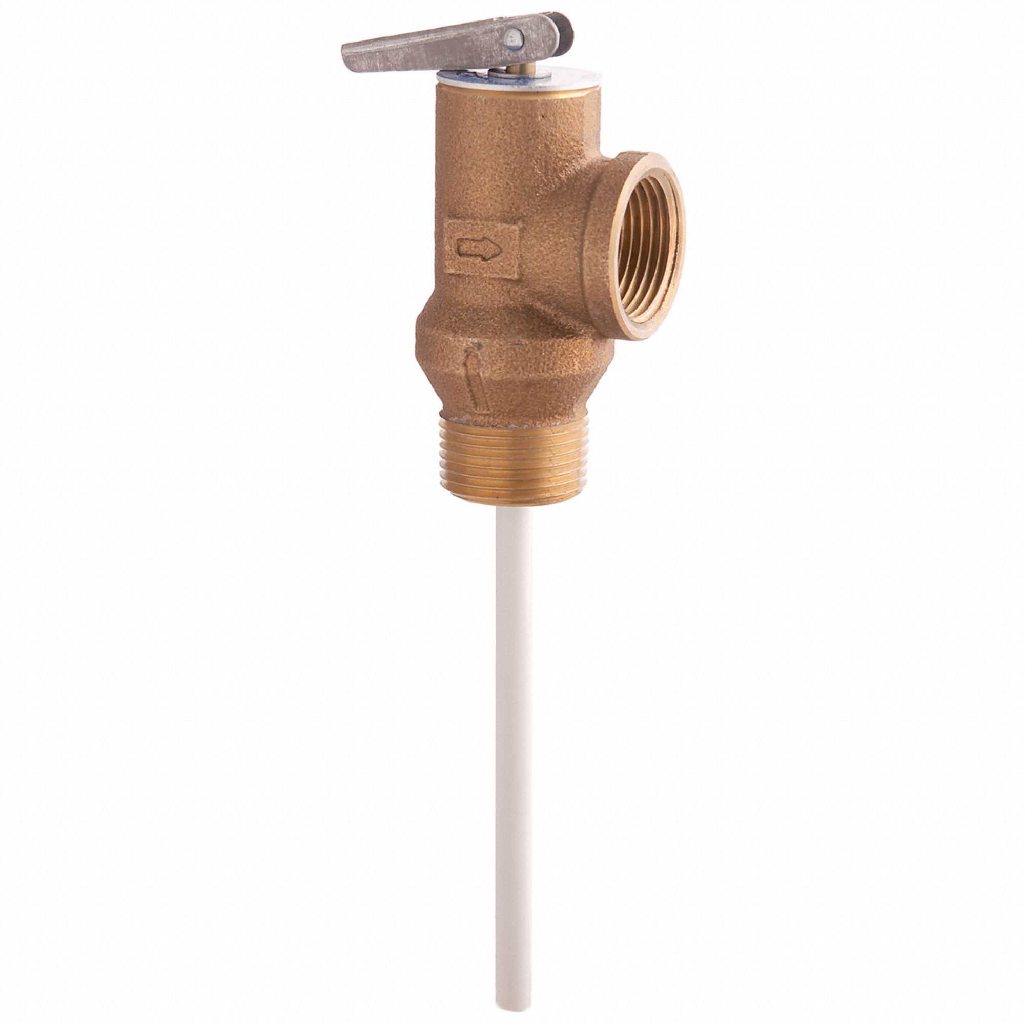 Temperature and Pressure Relief Valve: MNPT x FNPT, 3/4 in x 3/4 in Connection Size