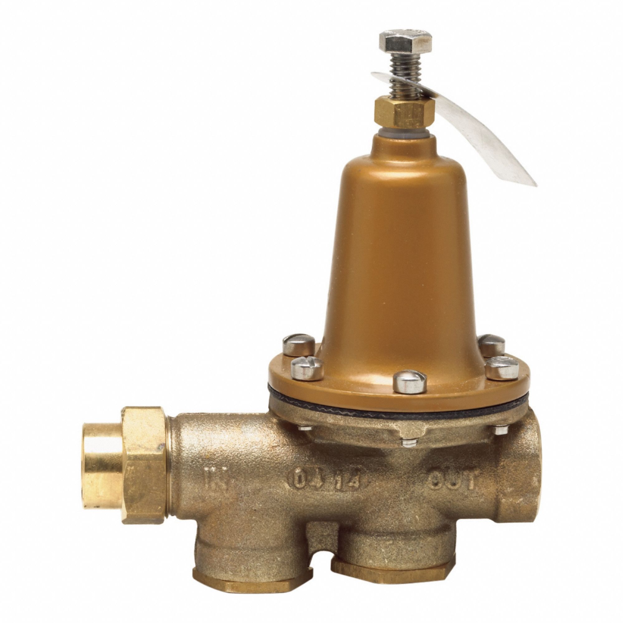 Water Pressure Reducing Valve: NPT x NPT, 1 1/2 in Pipe Size, Copper Silicon Alloy, NPT x NPT