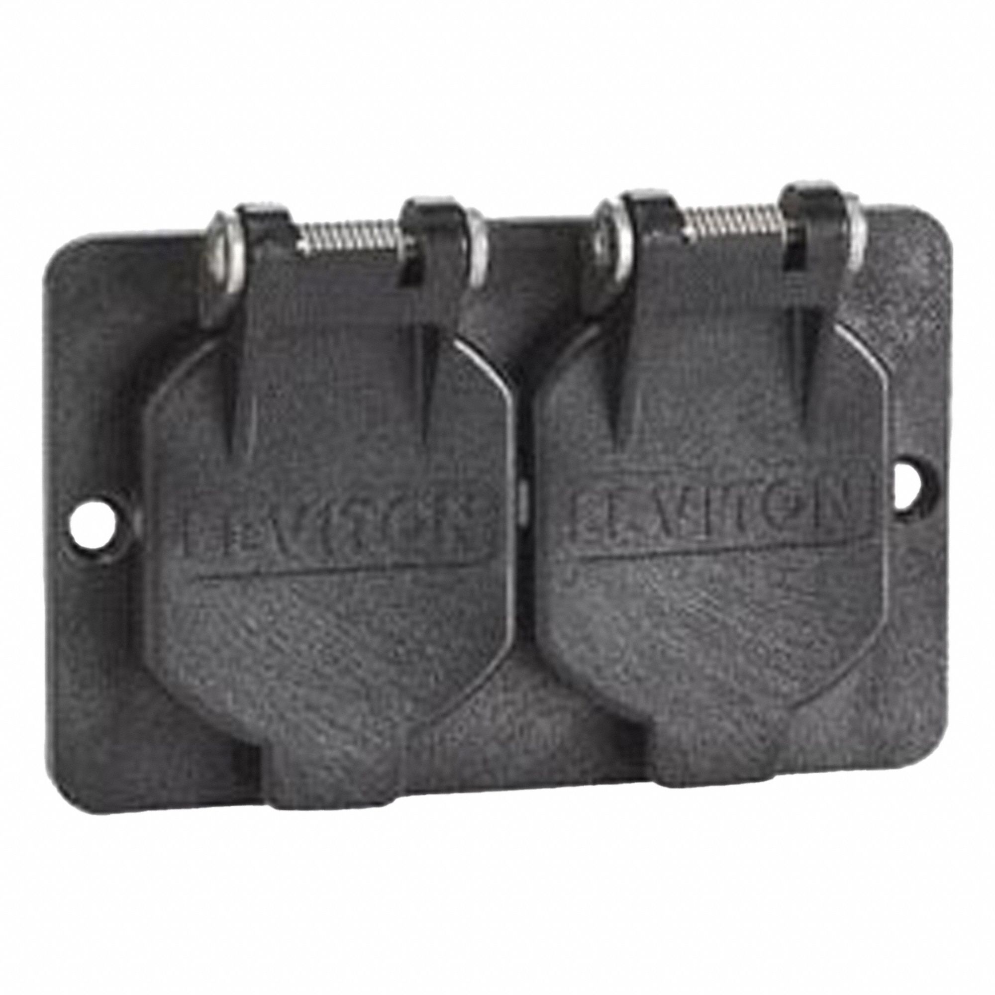 Coverplate: Portable Outlet Box Cover, Duplex Receptacles, 1 Gangs, 3R, Black