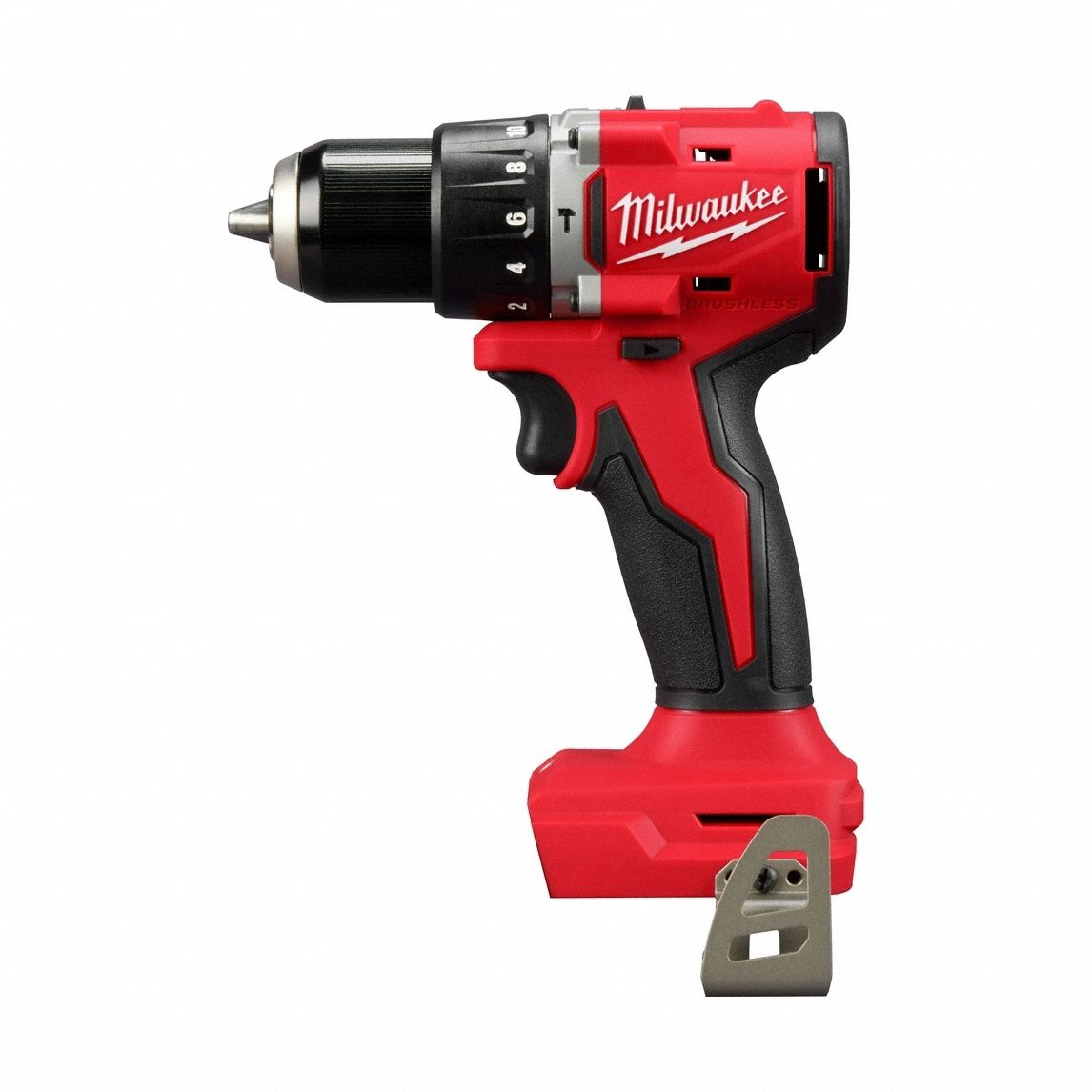 Hammer Drill: 18V DC, Compact, 1/2 in Chuck, 3/8 in Concrete Capacity, 3 Speeds, Tool Only