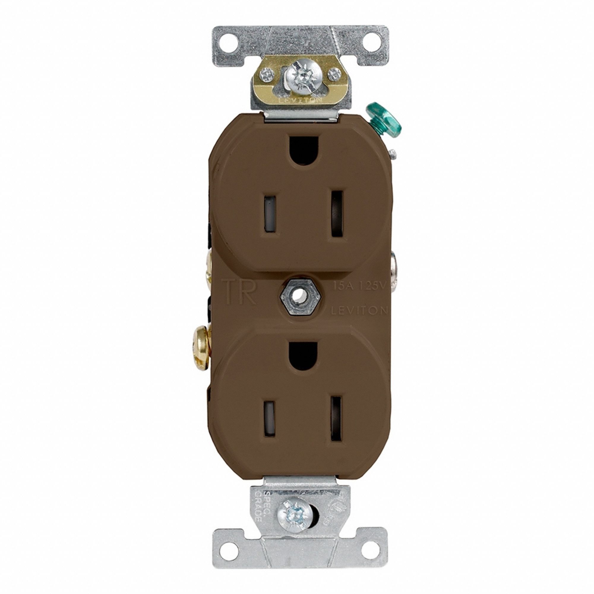 Duplex Rec 15A 125V TR Brn