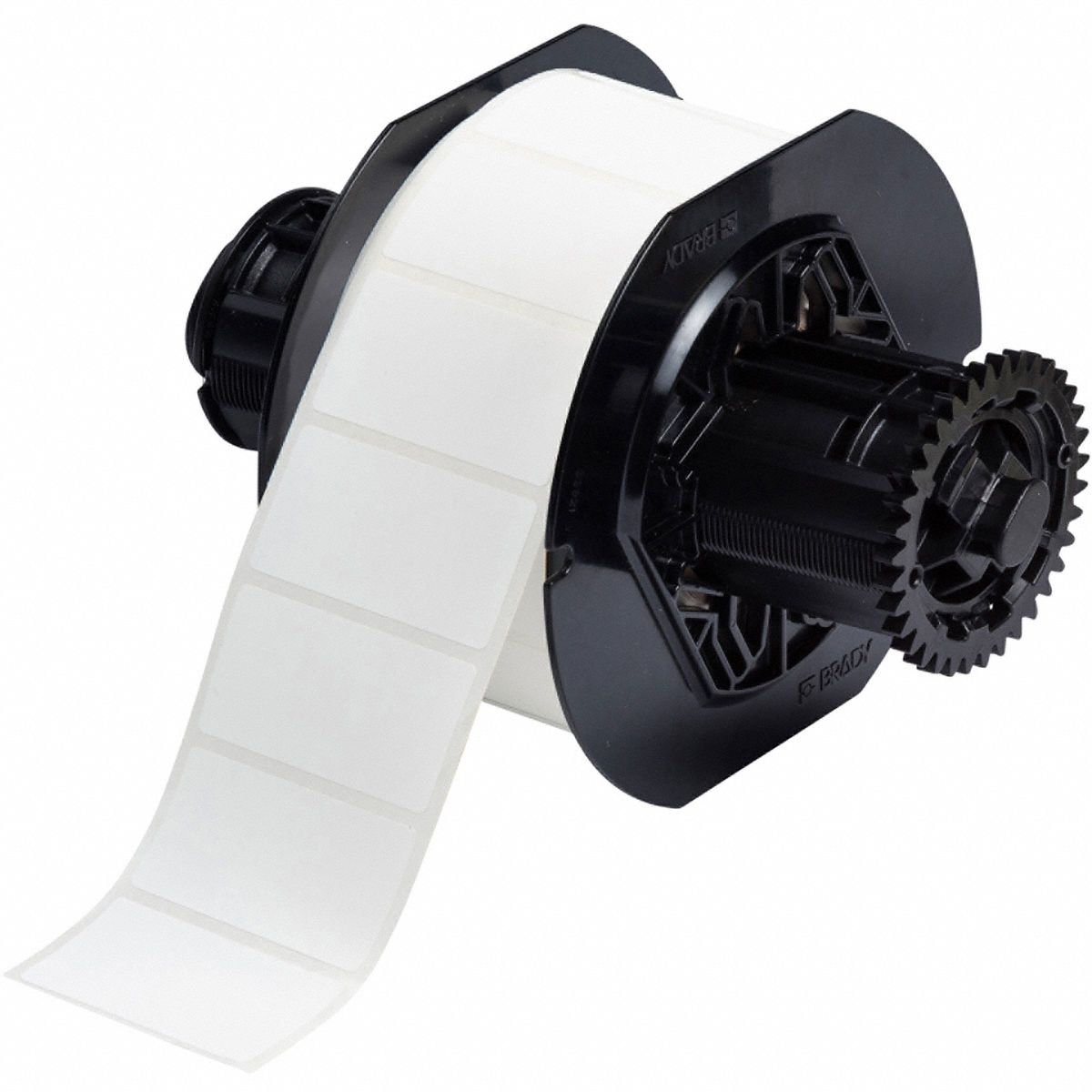 Pre-Cut Label Stock Roll: Rectangle, 1 in x 1 57/64 in, 1 in, Cryogenic Autoclavable Polyester