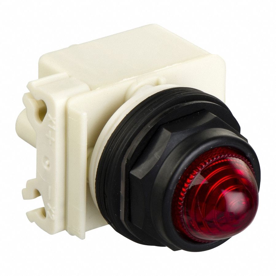 Pilot Light: 30 mm Panel Mounting Size, Red, Incandescent, 9001SK Series