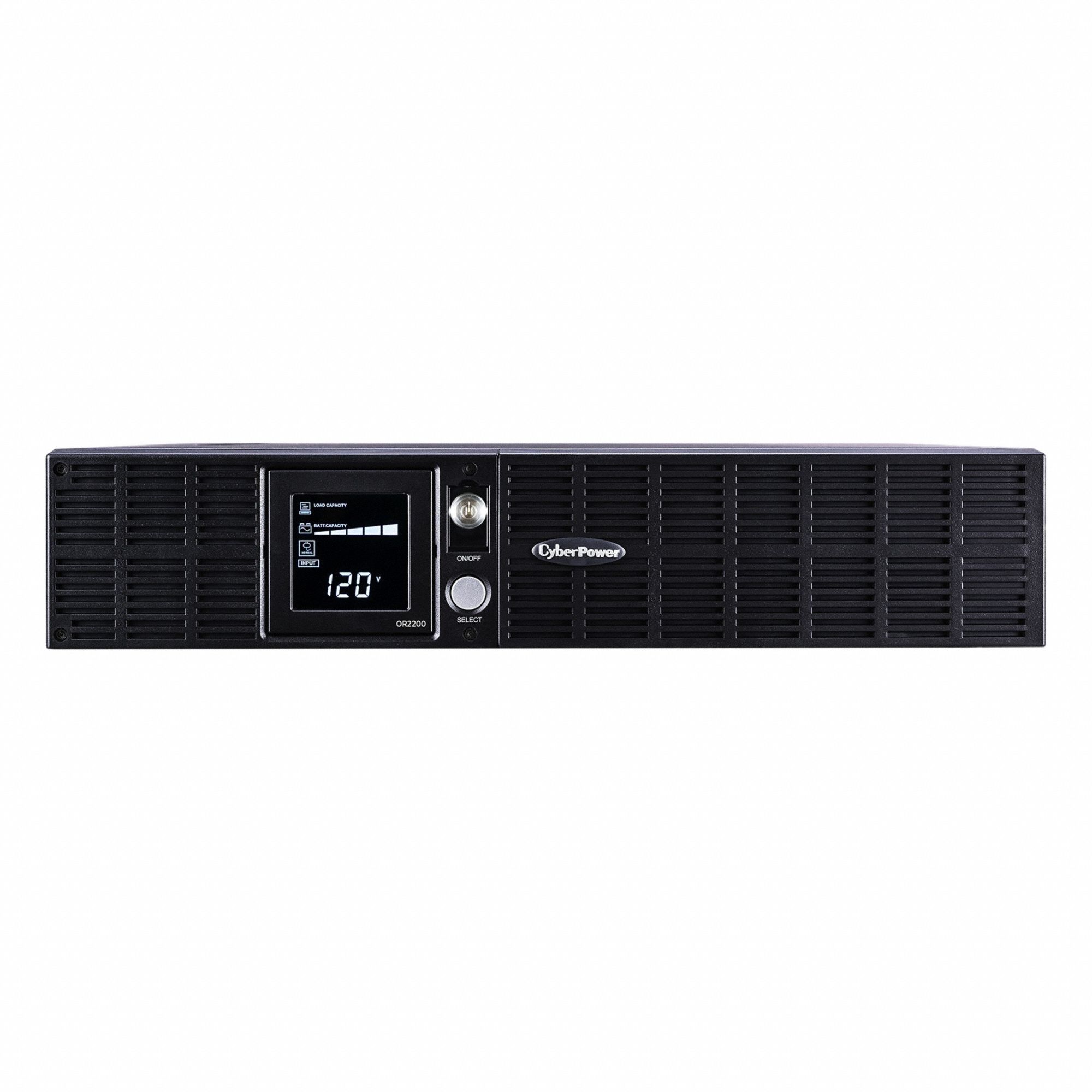 UPS System: Single Phase, 2, 000 VA Power Rating, 120 V AC Input, 120 V AC Output, 5-20P