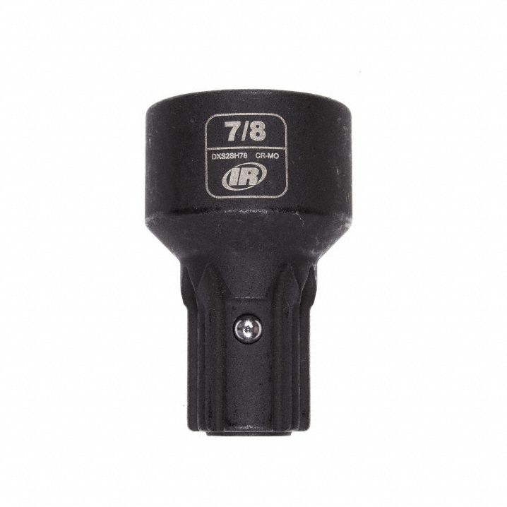 Impact Socket: SAE, 7/8 in Socket Size, 6-Point, Std, 1 9/16 in Overall Lg