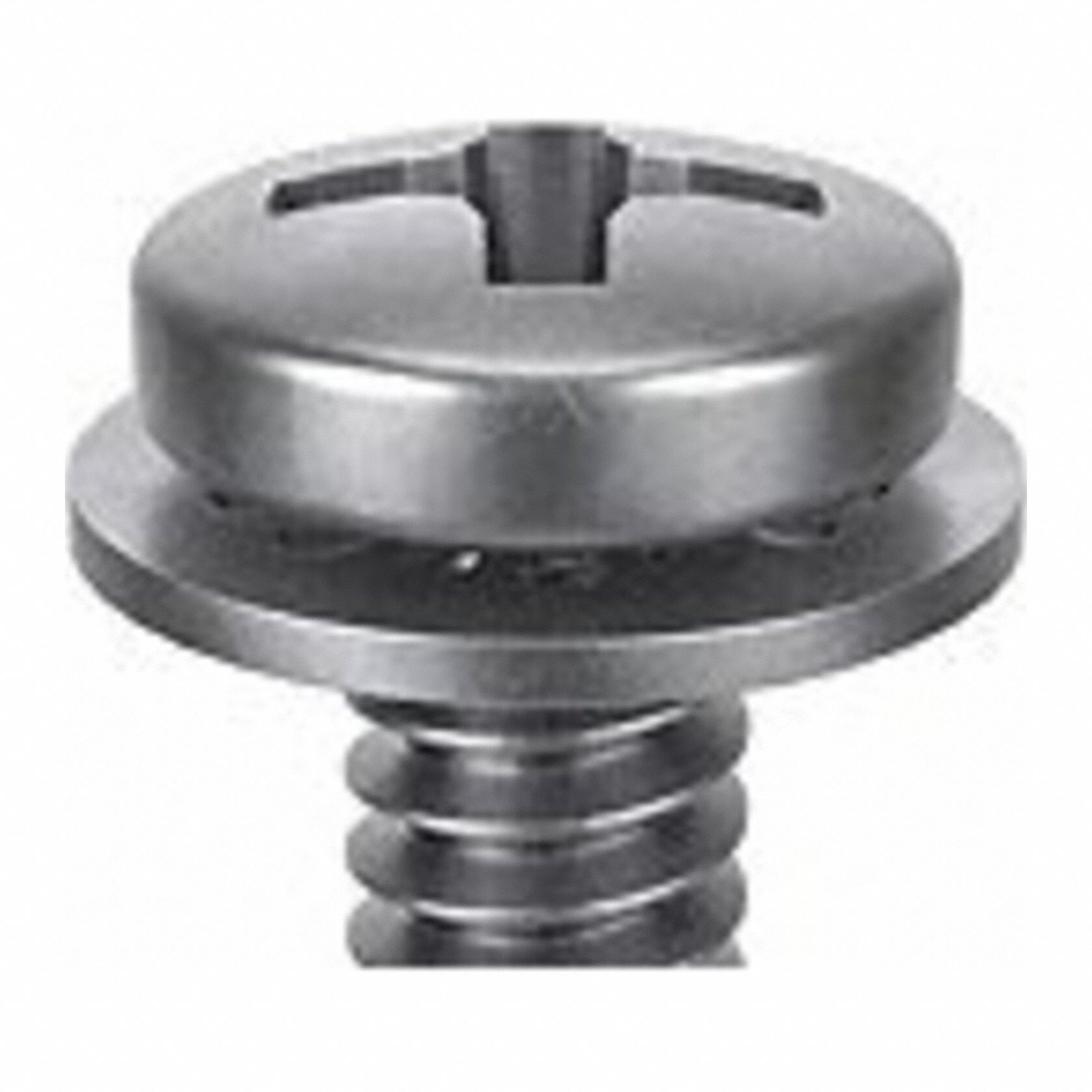 SEMS Screw: Internal Tooth, 1/4"-20 Thread Size, 3/8 in Lg, Stainless Steel, Passivated, Pan