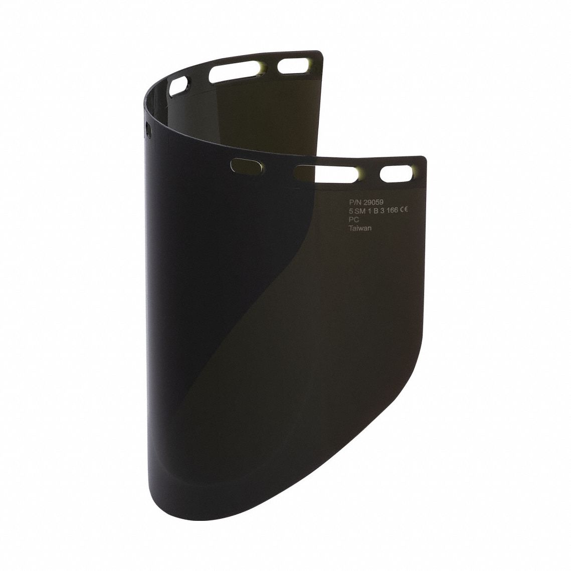 Face Shield Visor: 15 1/2 in Overall Wd, 9 in Overall Ht, 0.07 in Overall Thick, Gray