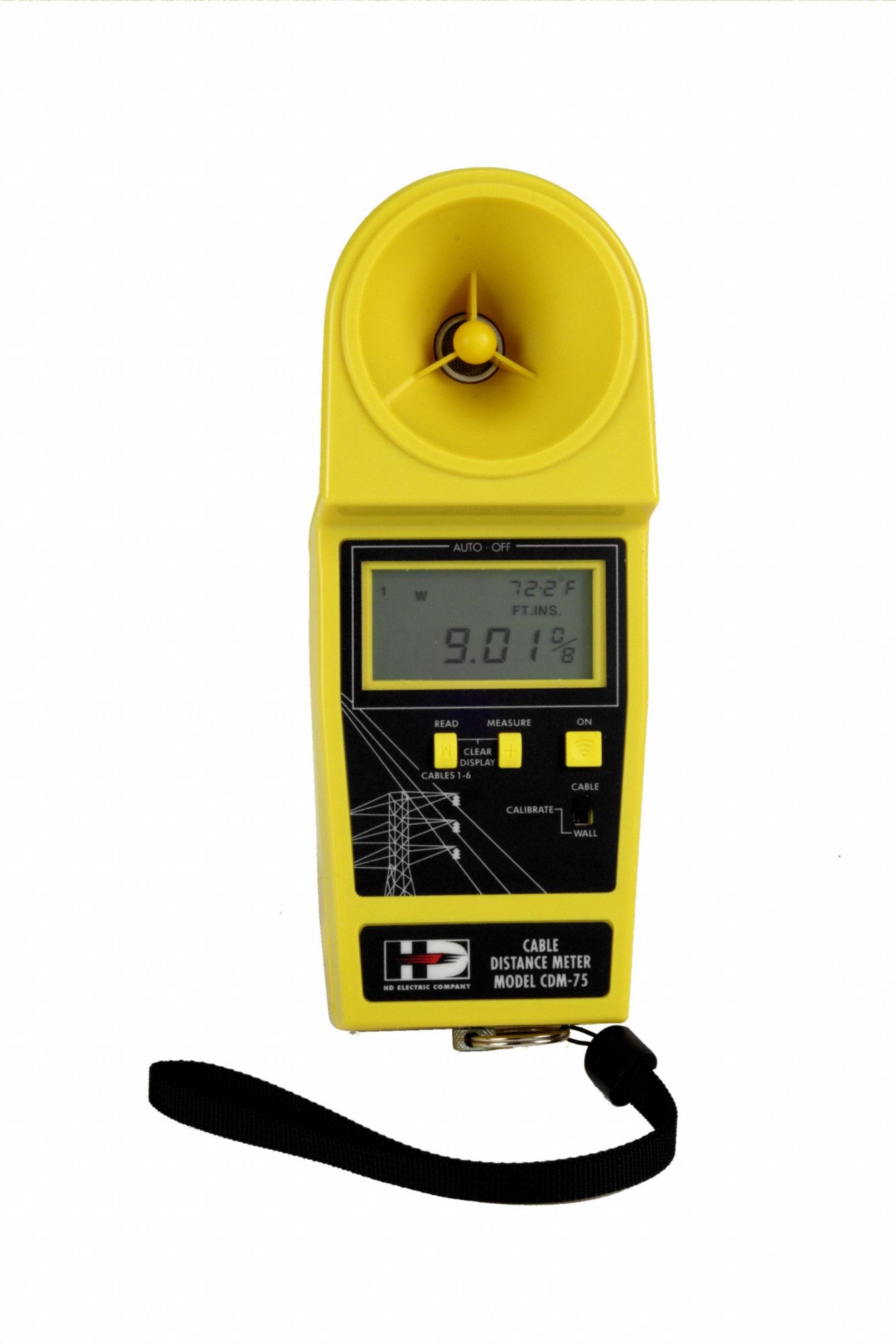 Cable Height Meter: For 6 Wires, 1 in Cable Measurement Range 10 ft to 50 ft, 0.5% Accuracy