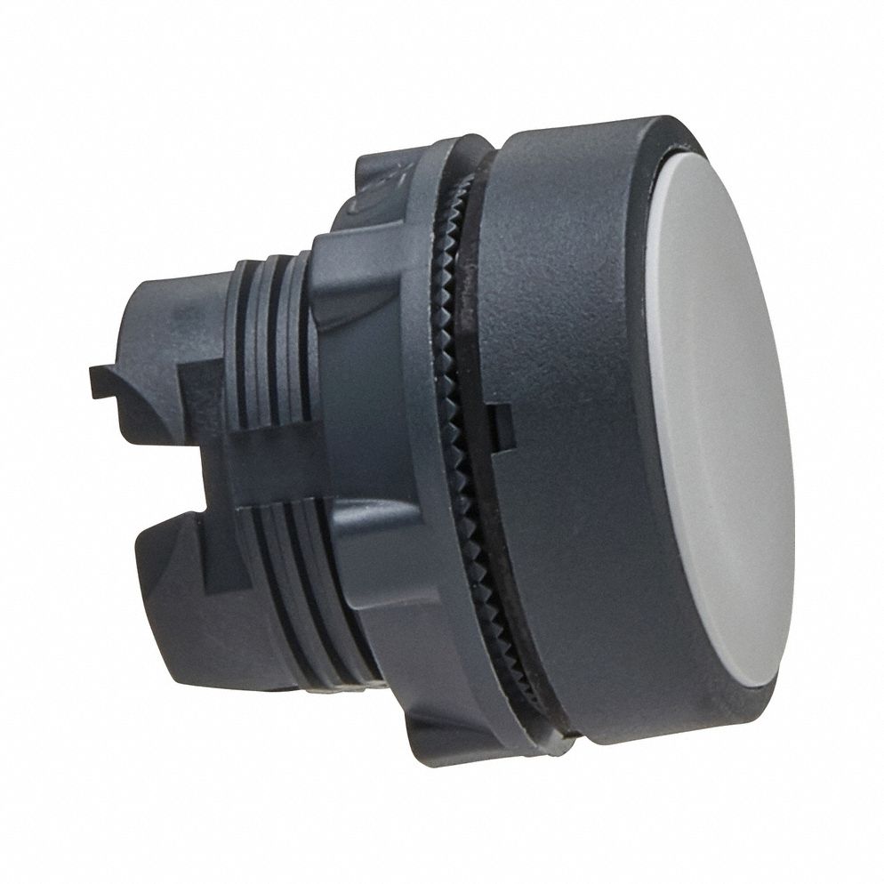 Flush Push Button: White, 22 mm Mounting Size, Non-Metallic, Maintained