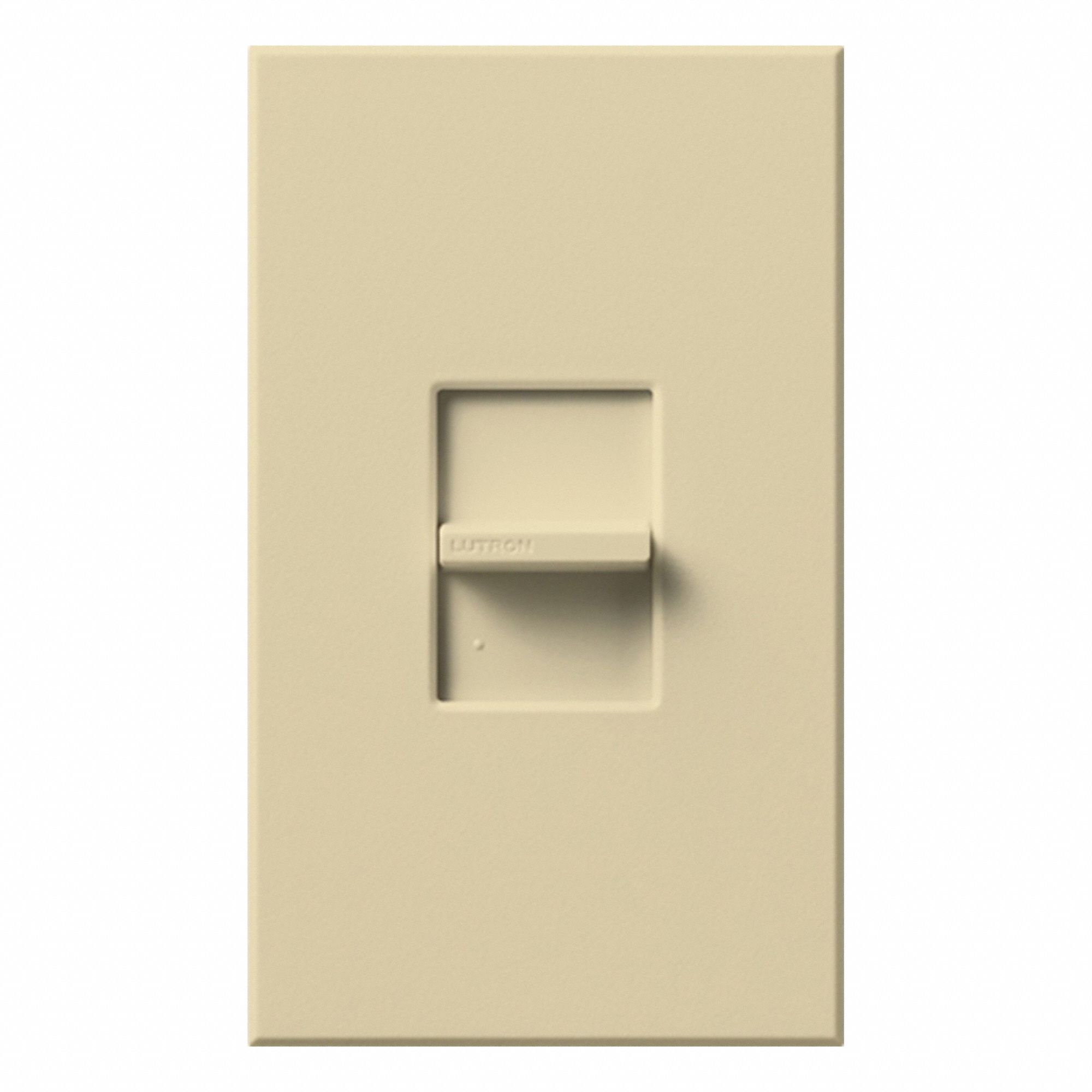 Lighting Dimmer: Halogen/Incandescent, 1-Pole, 120V AC, 600W (Halogen, Incandescent), Ivory