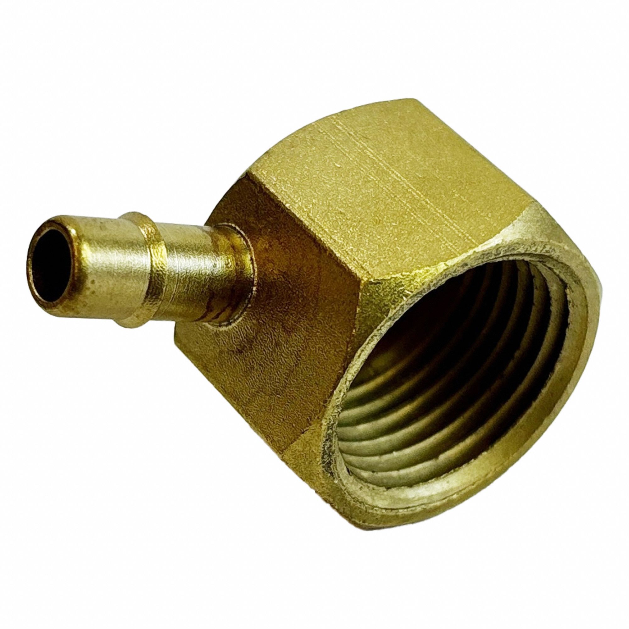 Mini Barb Fitting: 1/2 in Pipe x 1/2 in ID Size, FNPT x Tube, Brass
